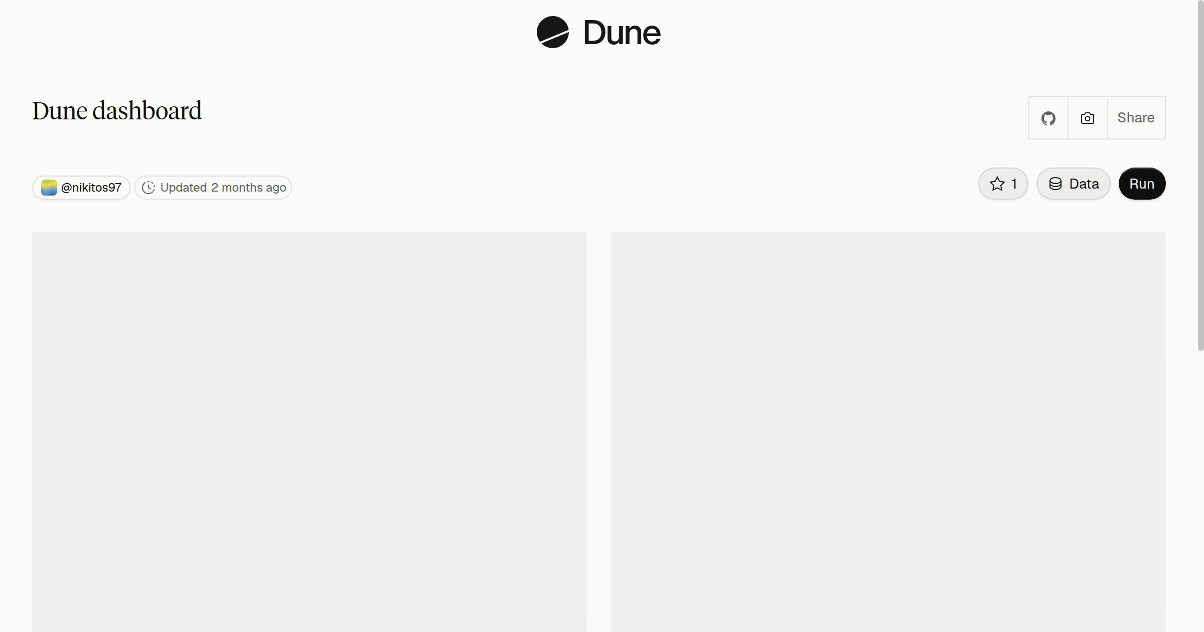 Dune dashboard