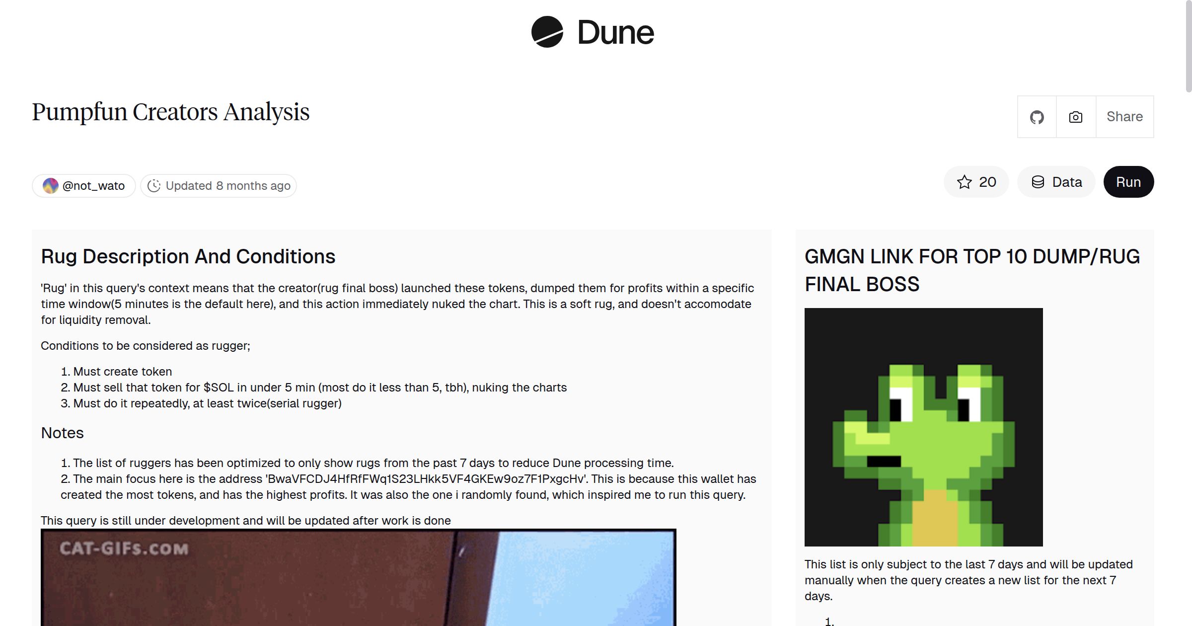 Pumpfun Creators Analysis | Dune