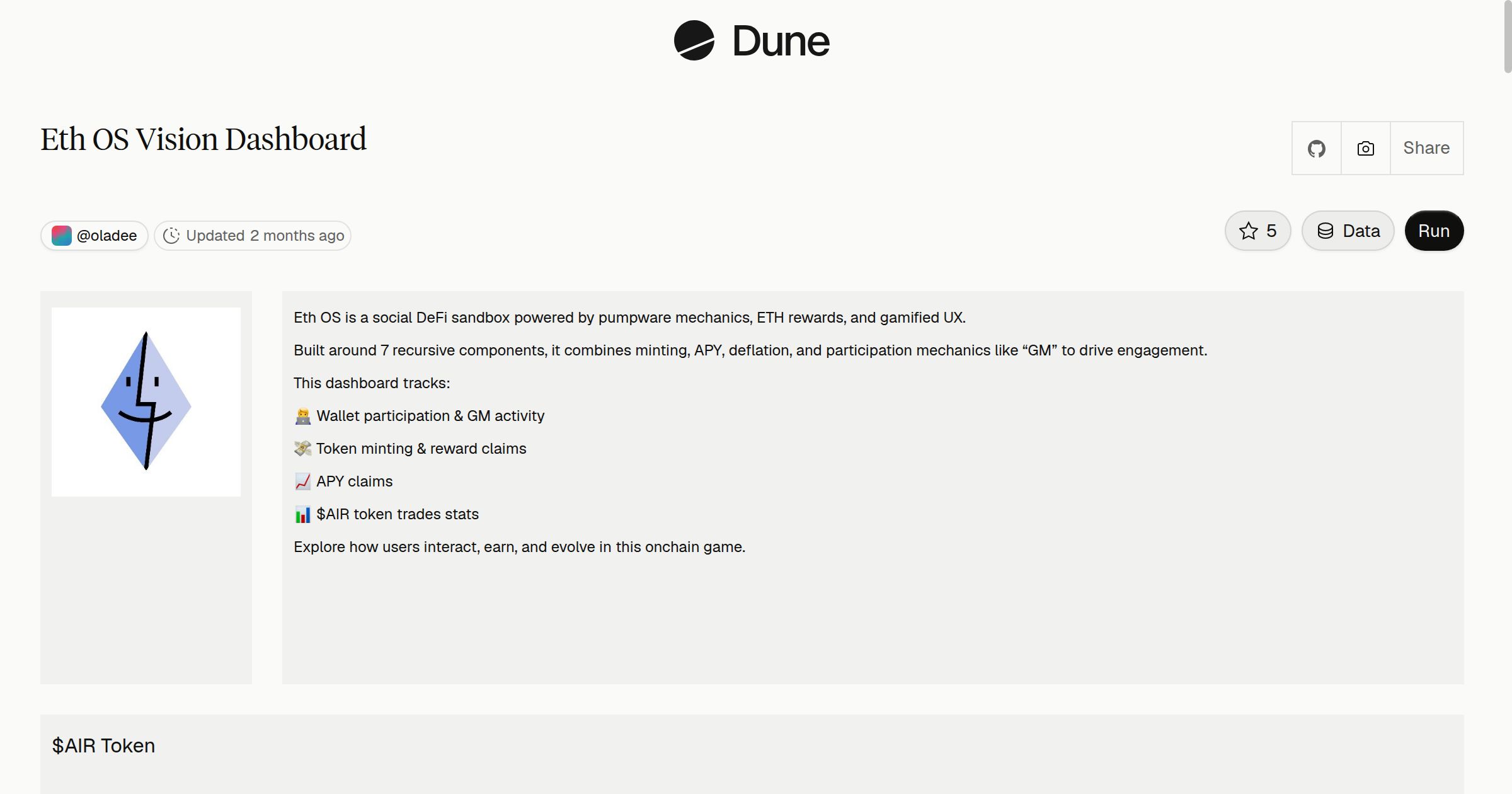 Eth OS Vision Dashboard | Dune