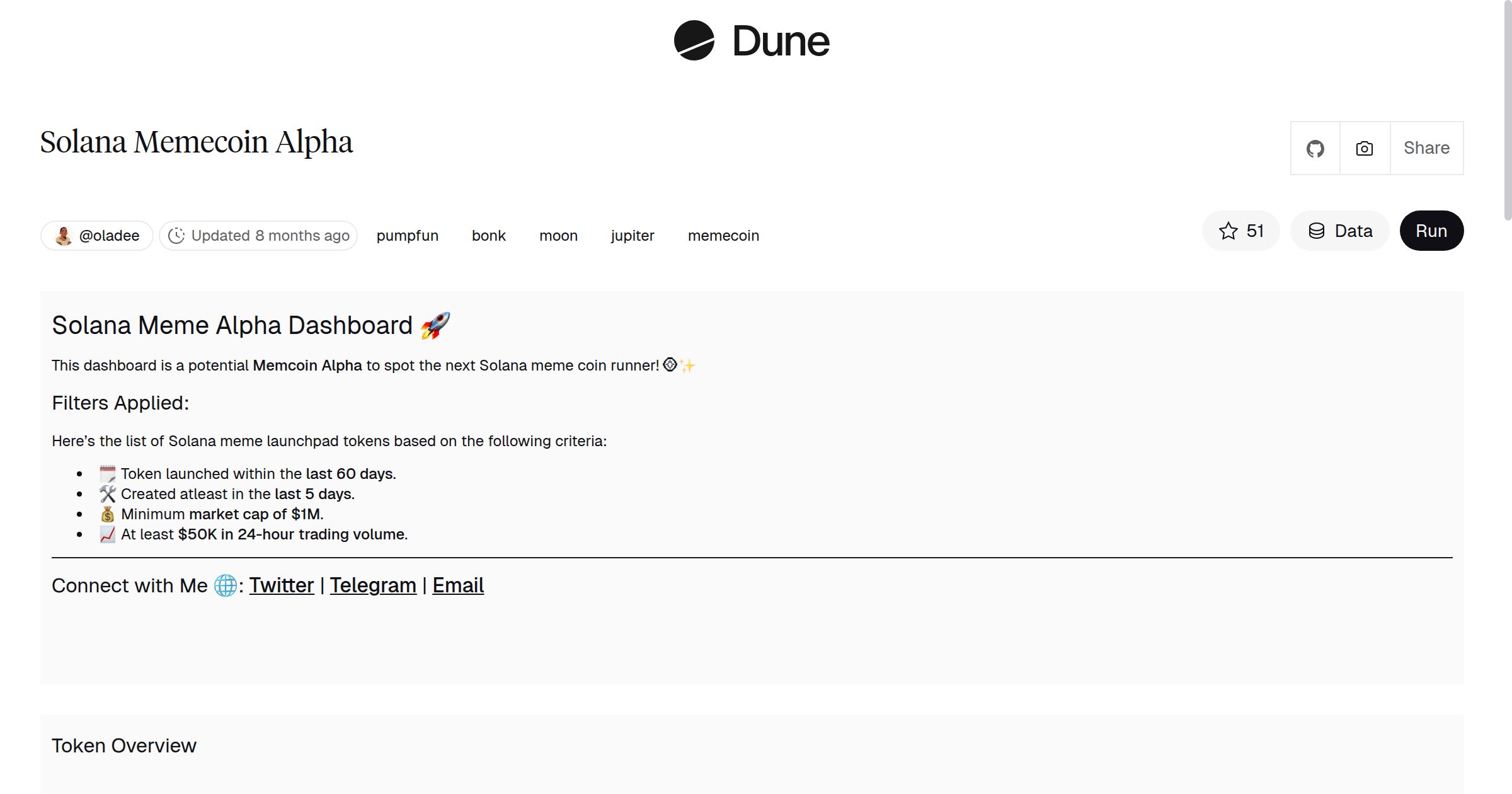 Solana Memecoin Alpha