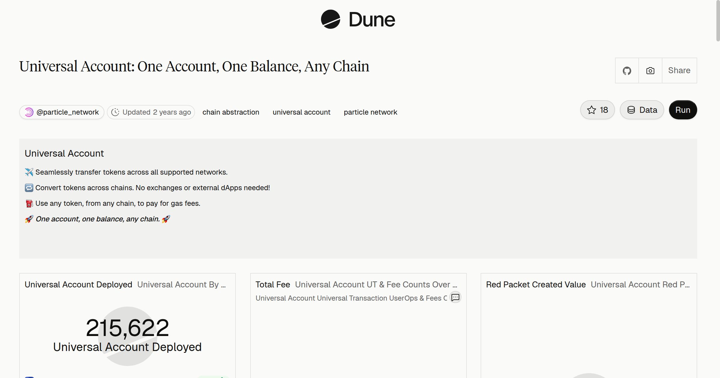 Universal Account: One Account, One Balance, Any Chain | Dune
