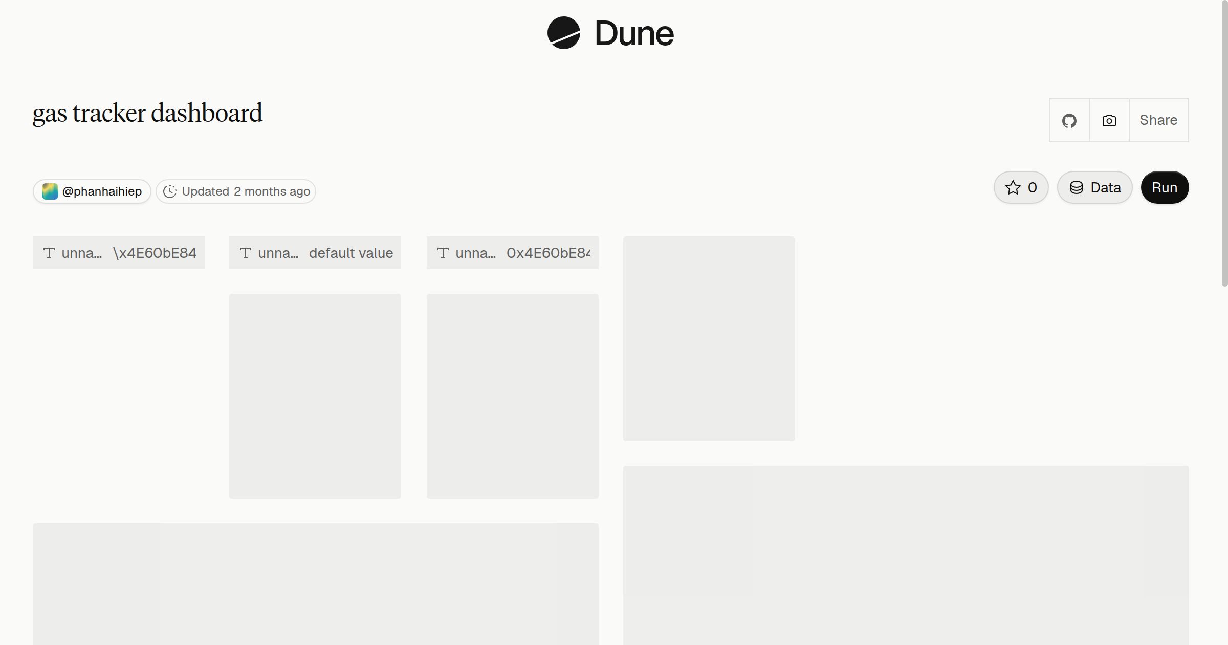 gas tracker dashboard | Dune