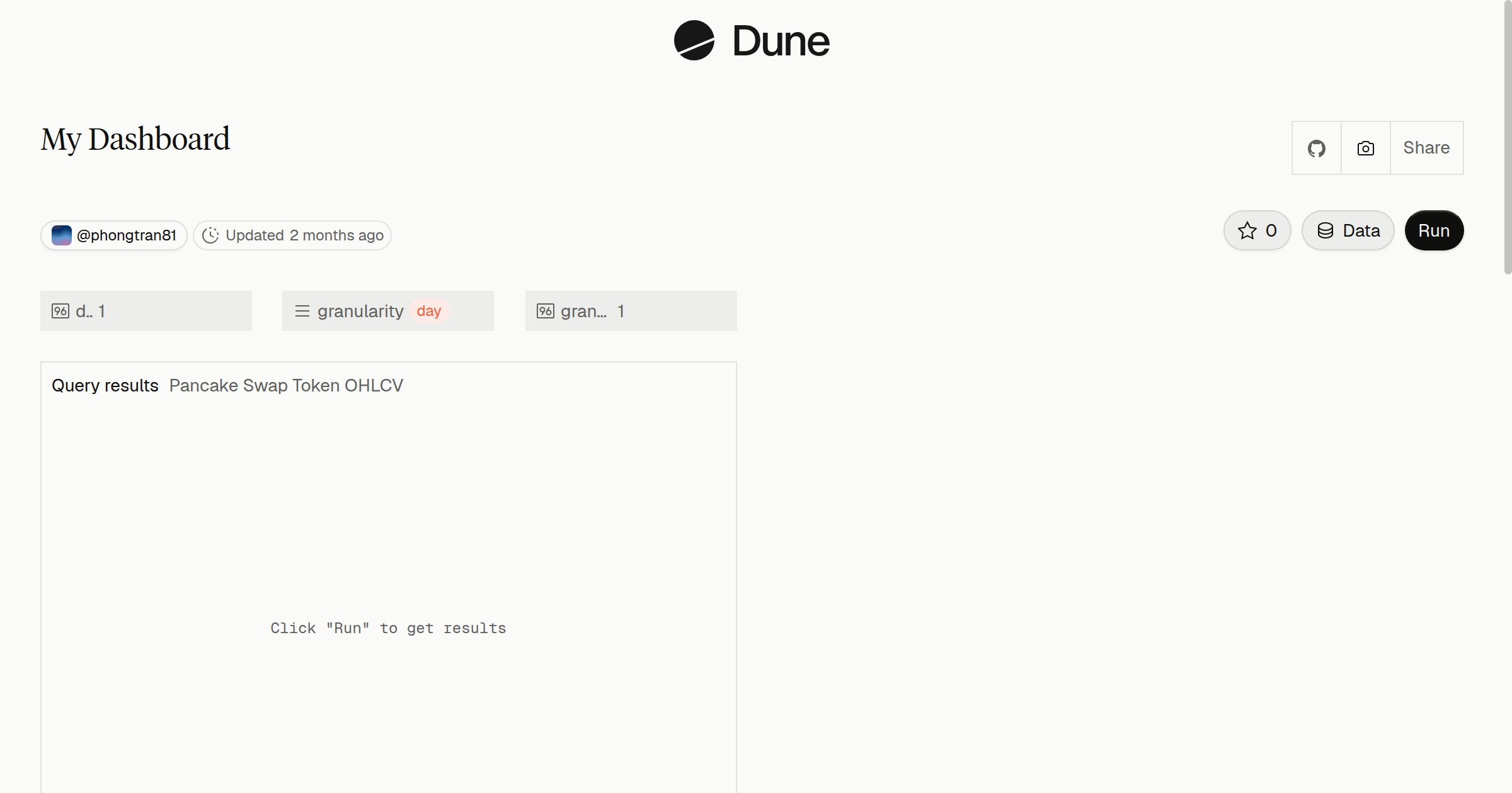 My Dashboard | Dune