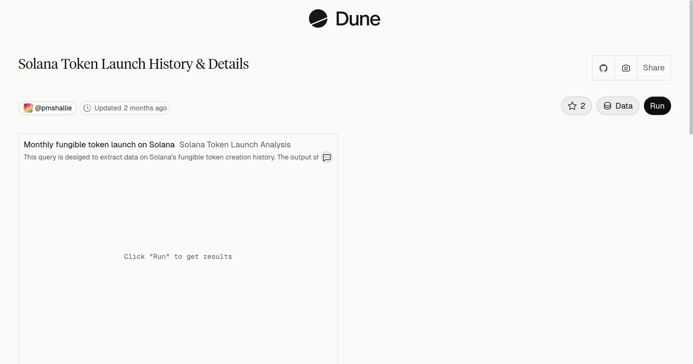 Solana Token Launch History & Details | Dune
