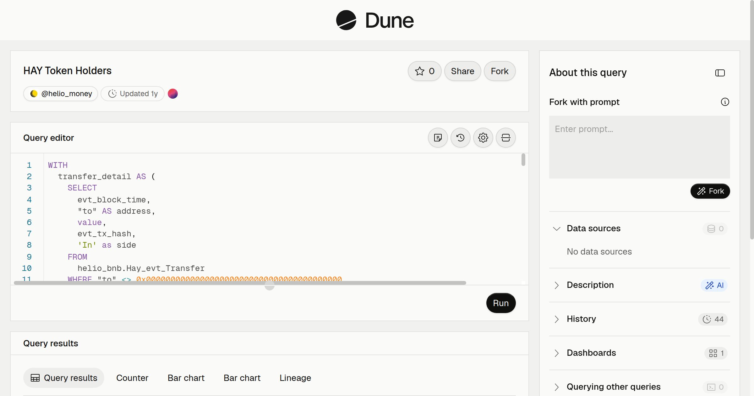 HAY Token Holders | Dune