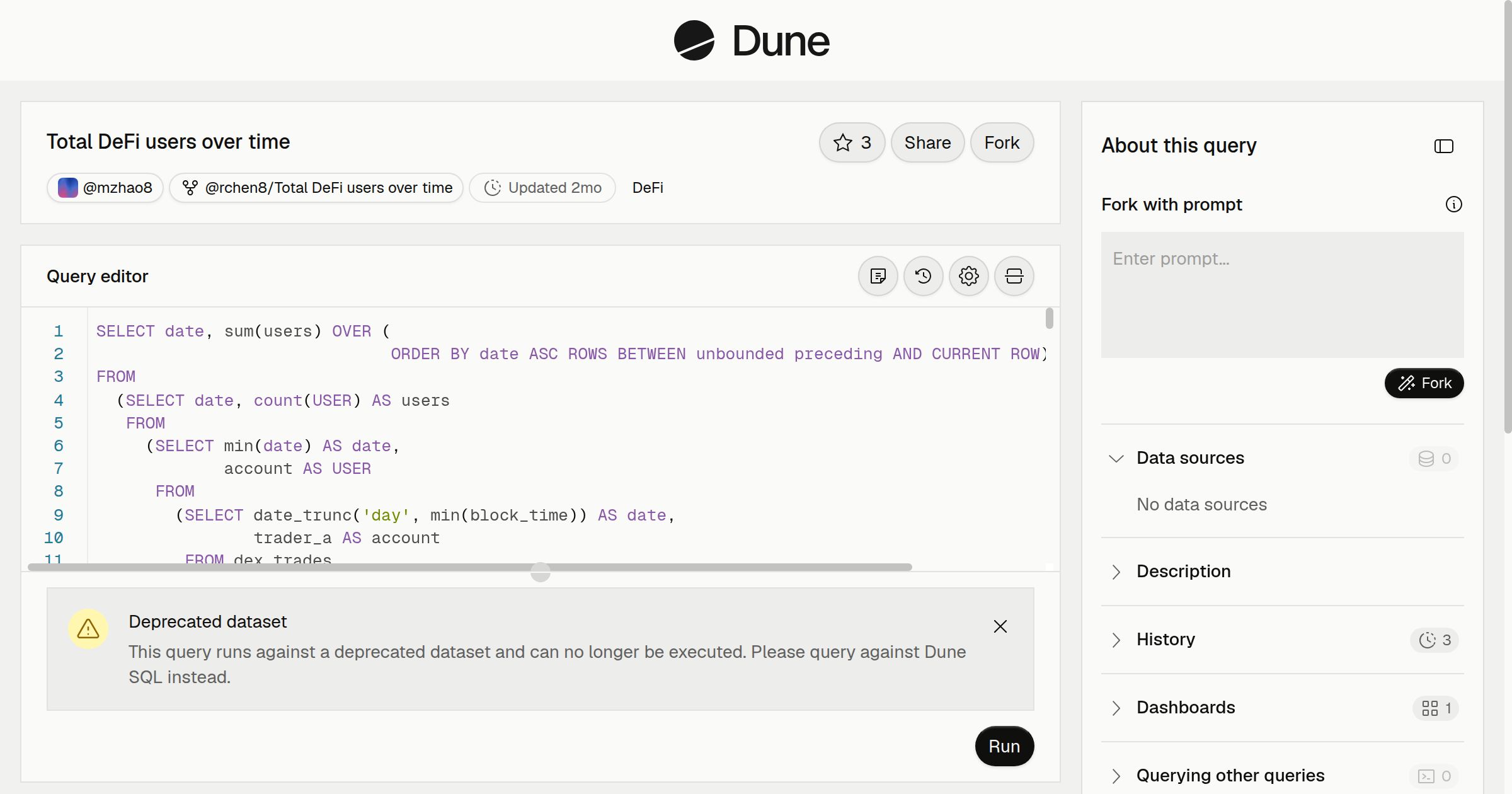 Total DeFi users over time | Dune