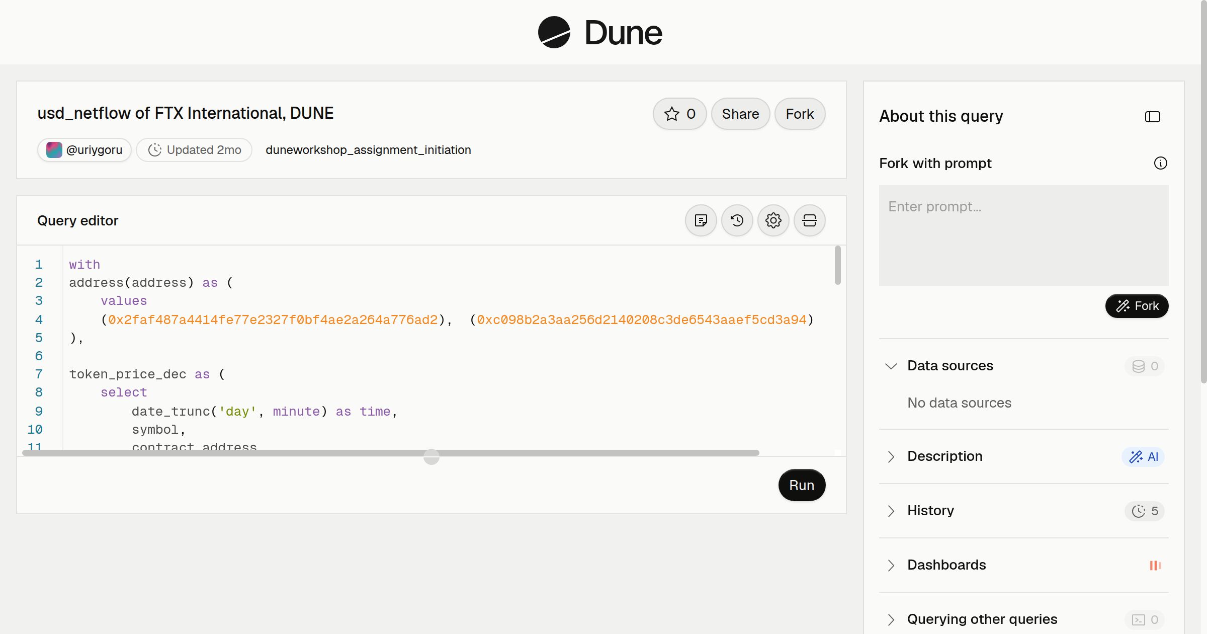 usd_netflow of FTX International, DUNE | Dune