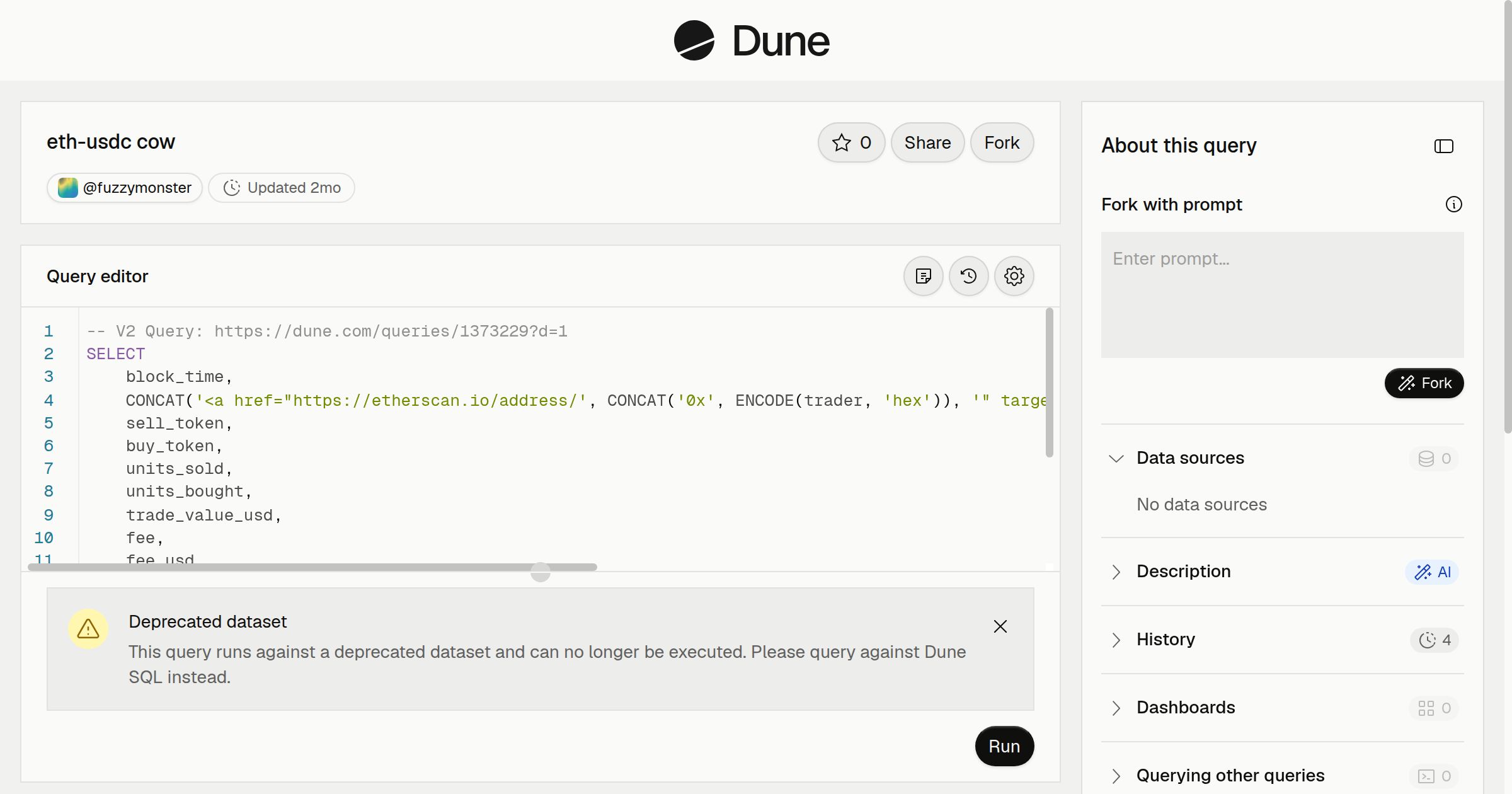 eth-usdc cow | Dune