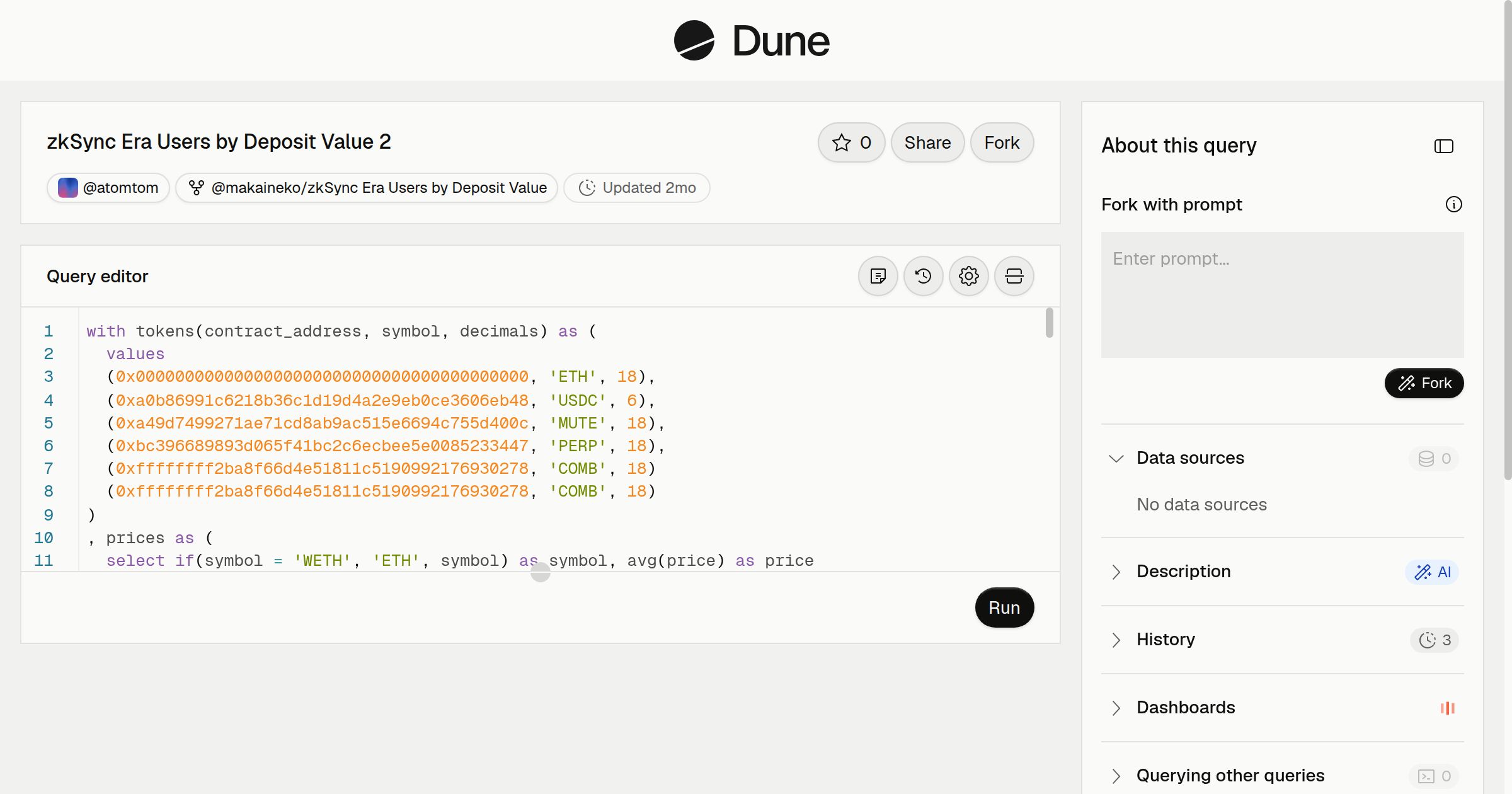 zkSync Era Users by Deposit Value 2 | Dune