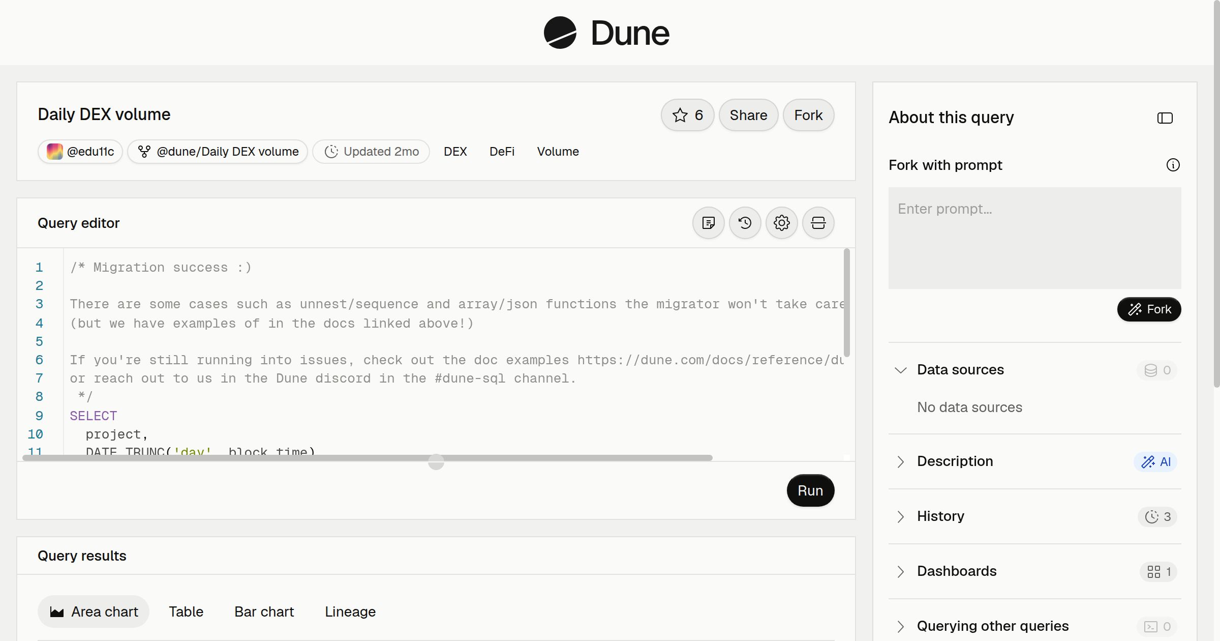 Daily DEX volume | Dune