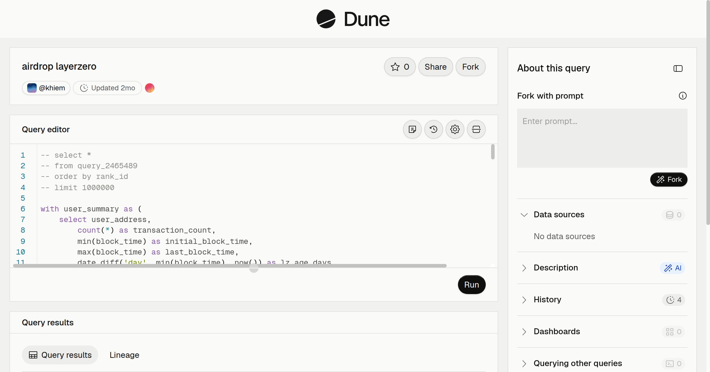 airdrop layerzero | Dune