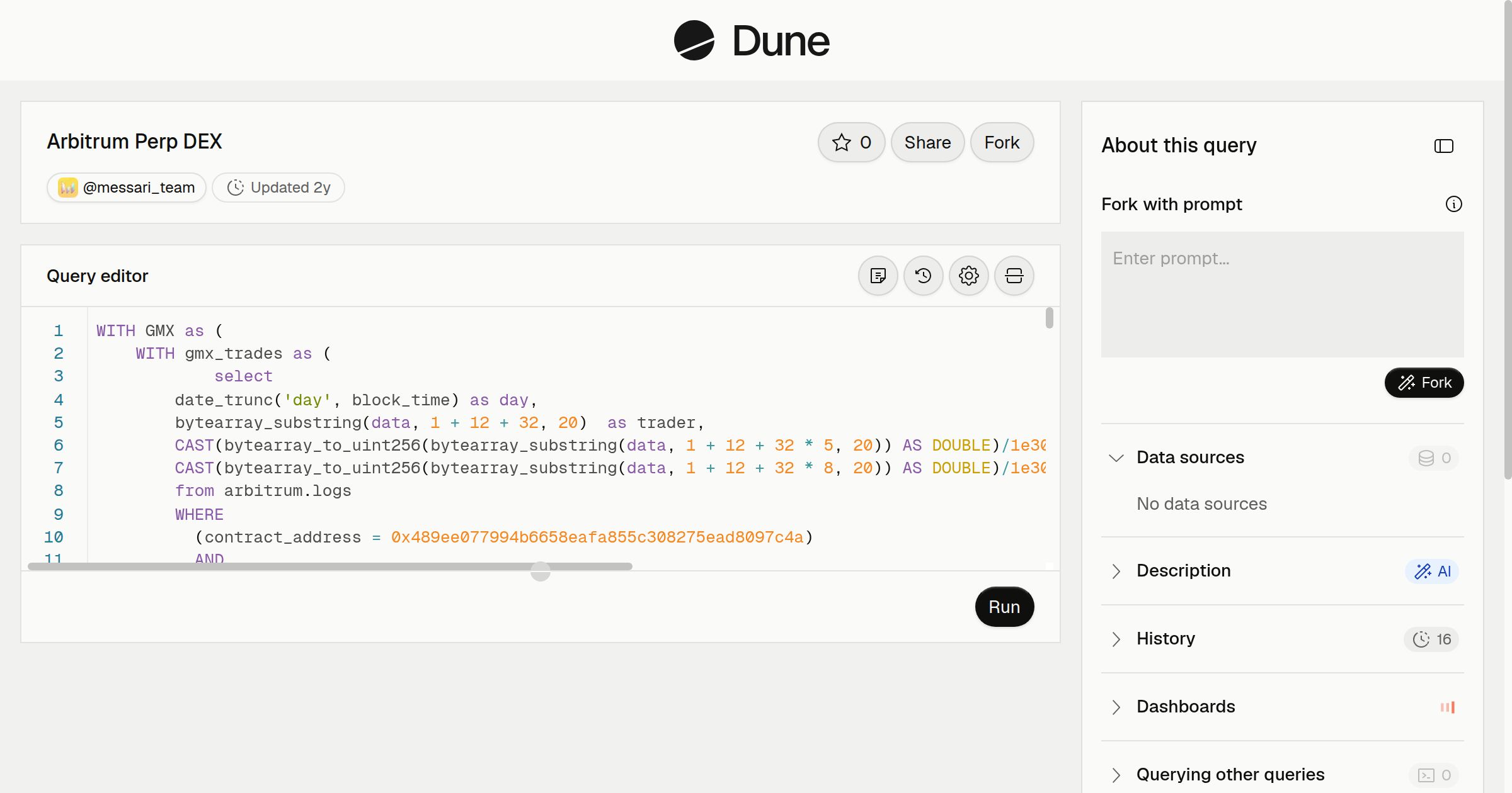Arbitrum Perp DEX | Dune