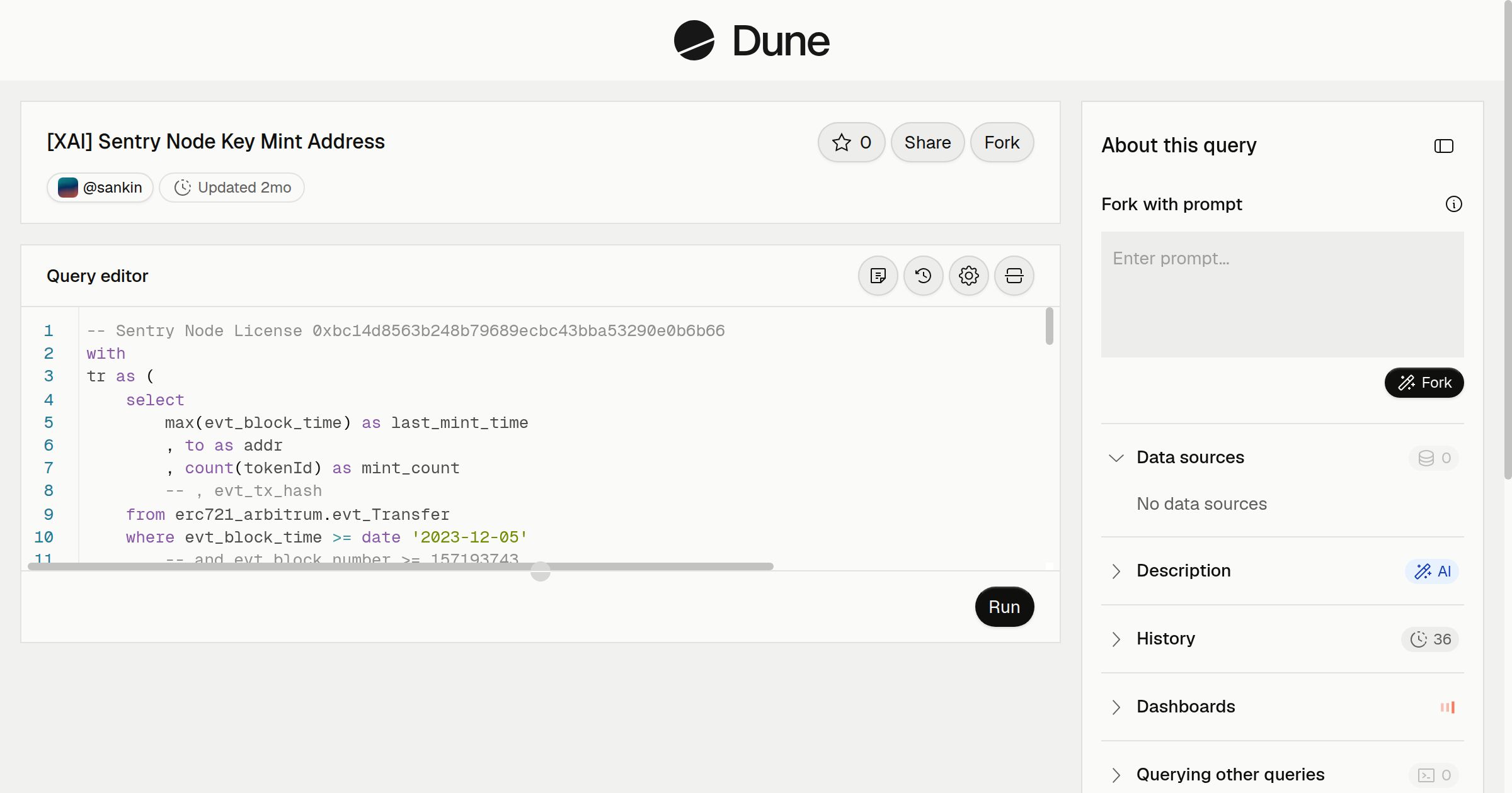 [XAI] Sentry Node Key Mint Address | Dune