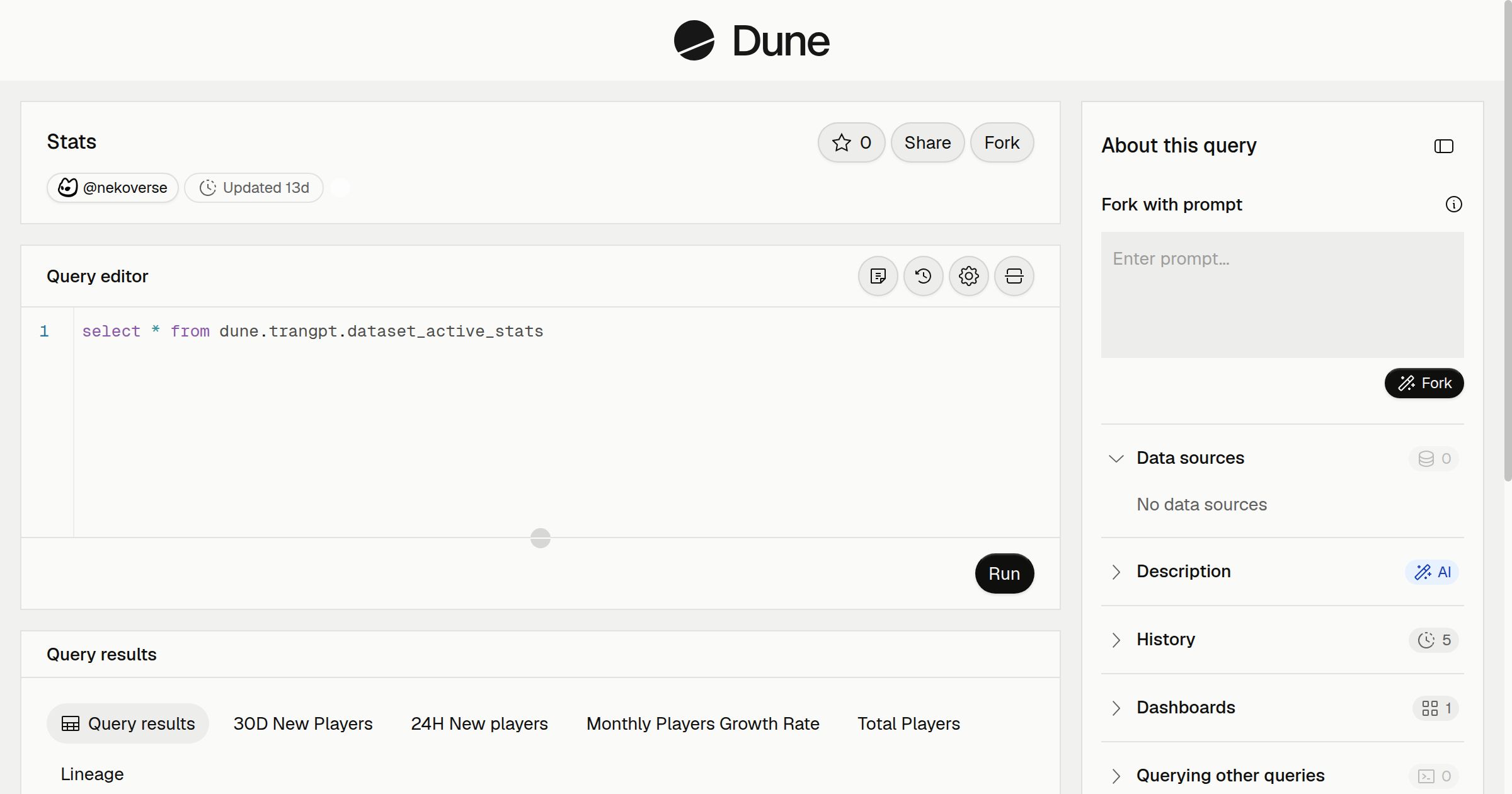 Stats | Dune