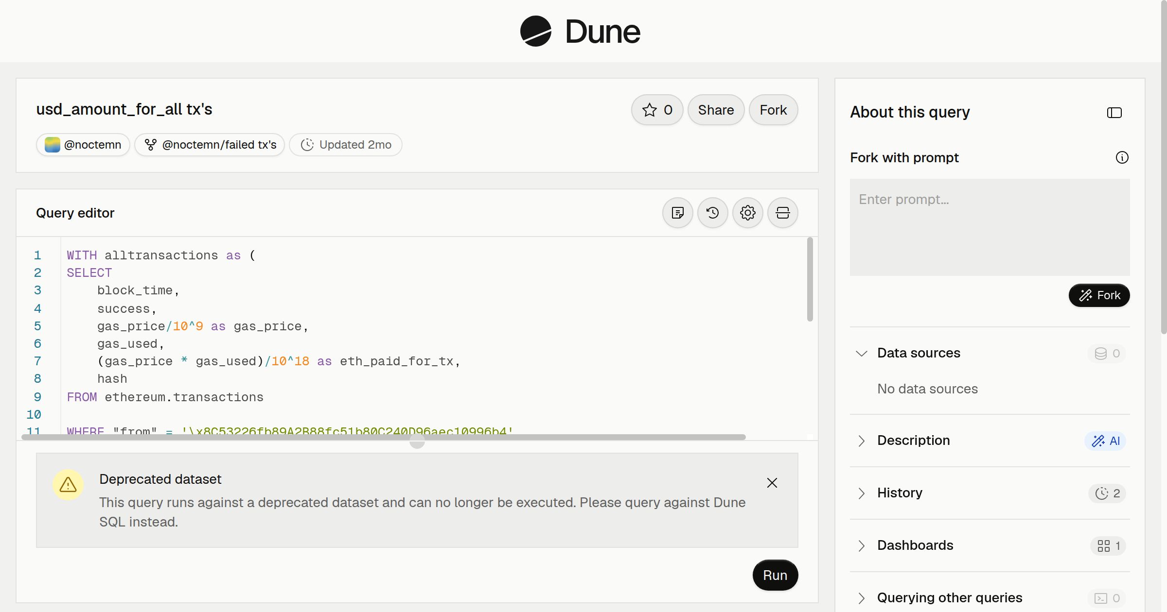 usd_amount_for_all tx's | Dune