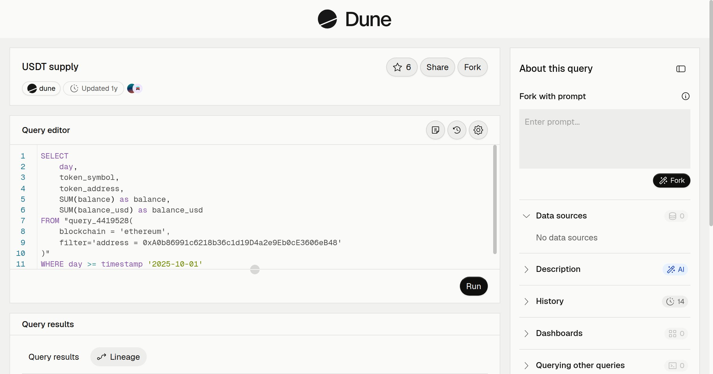 USDT supply | Dune