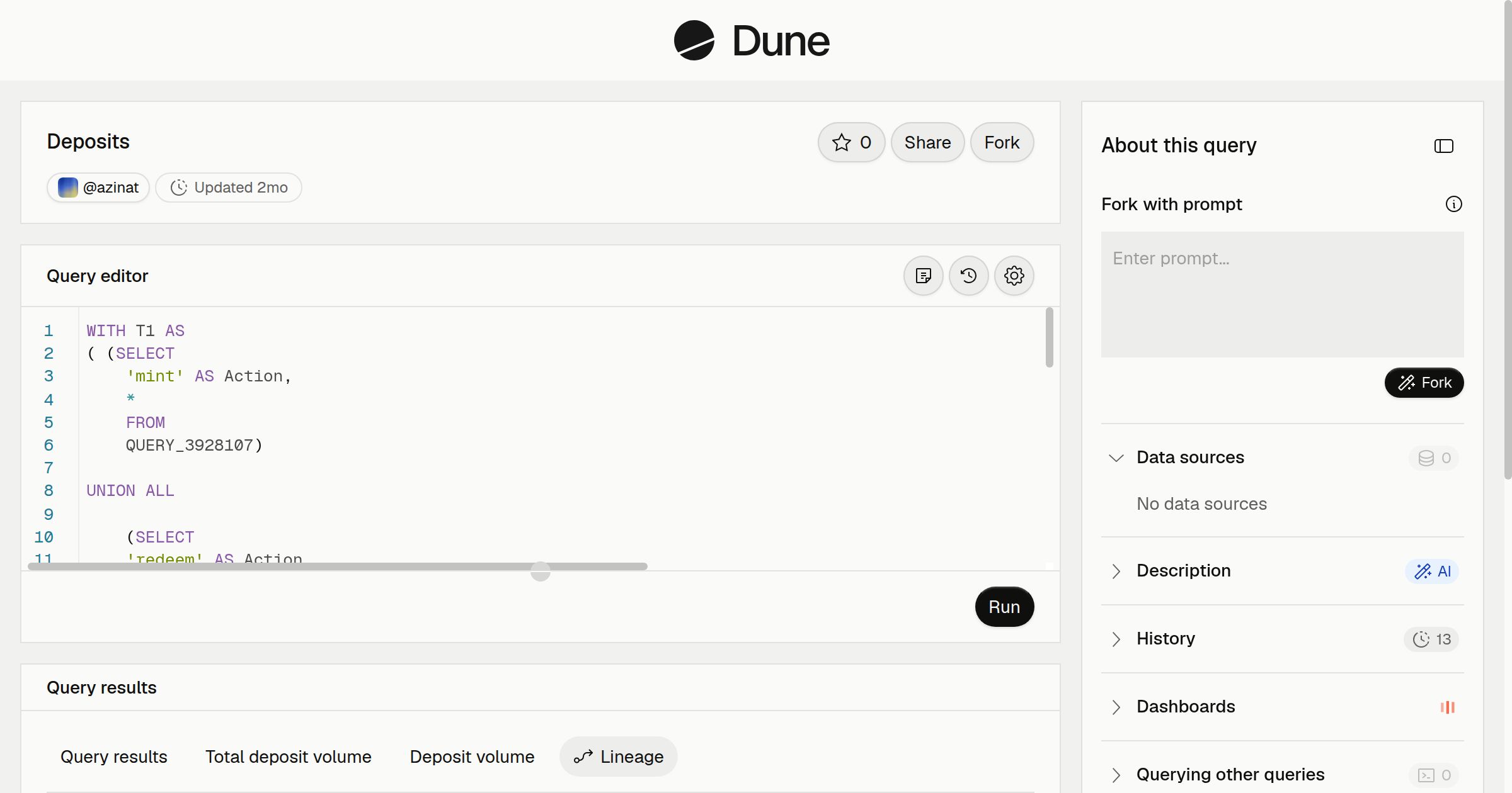 Deposits | Dune