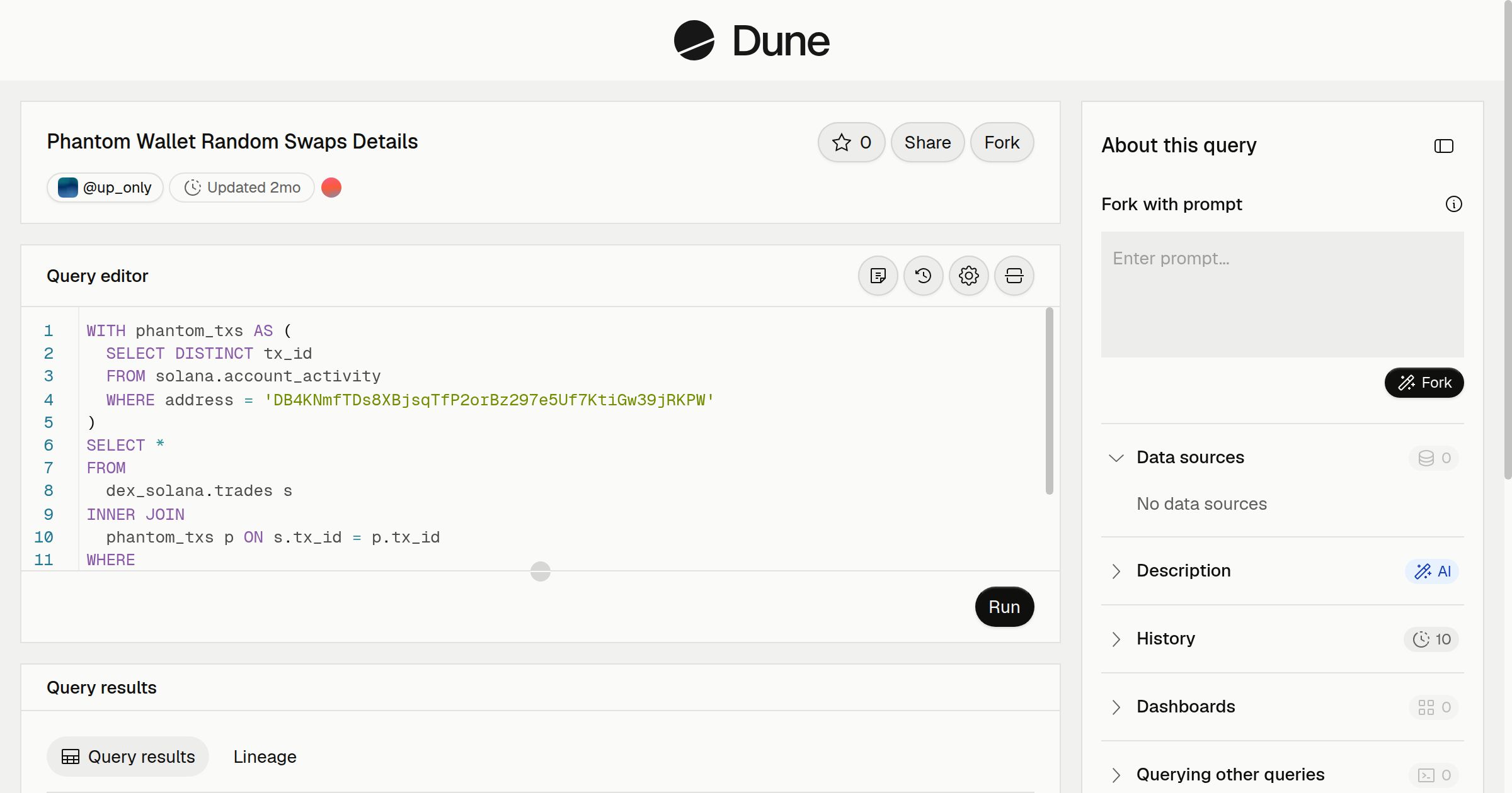 Phantom Wallet Random Swaps Details | Dune