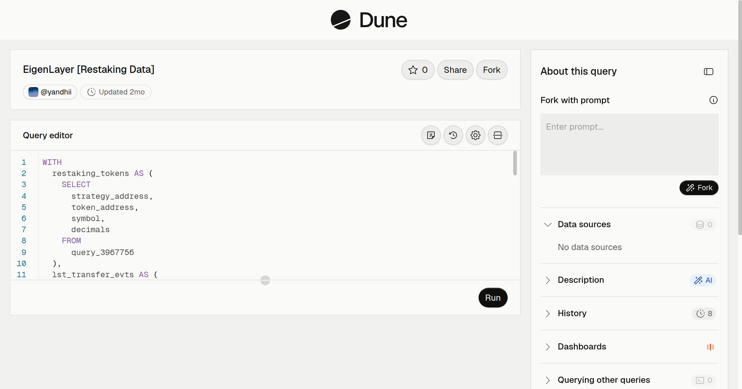 EigenLayer [Restaking Data] | Dune