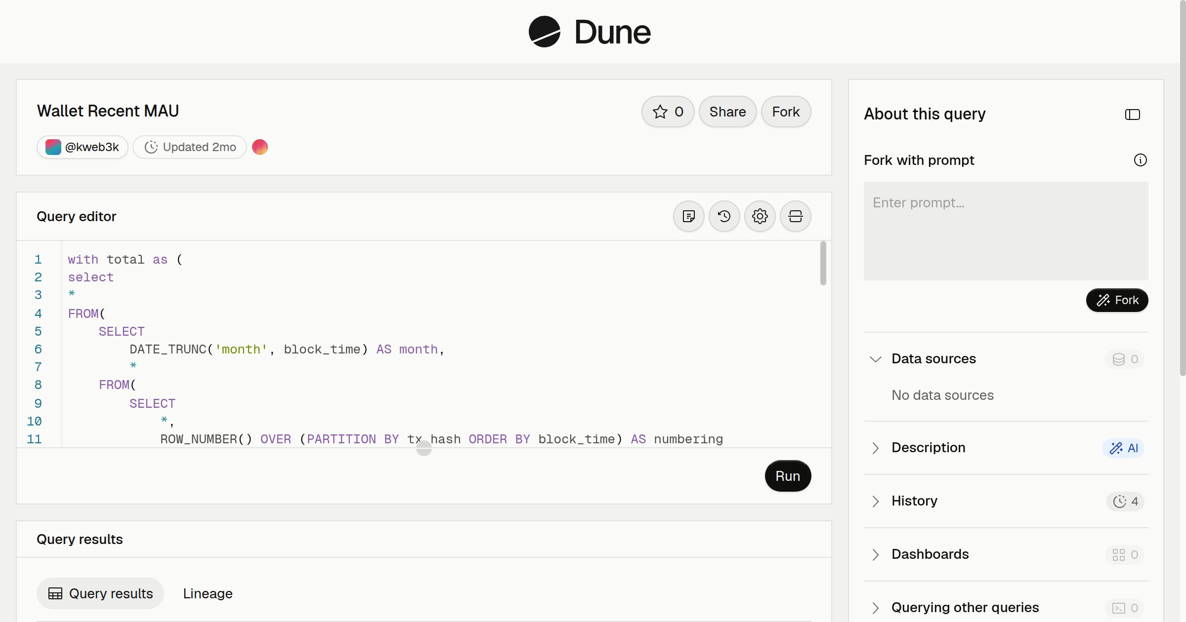 Wallet Recent MAU | Dune