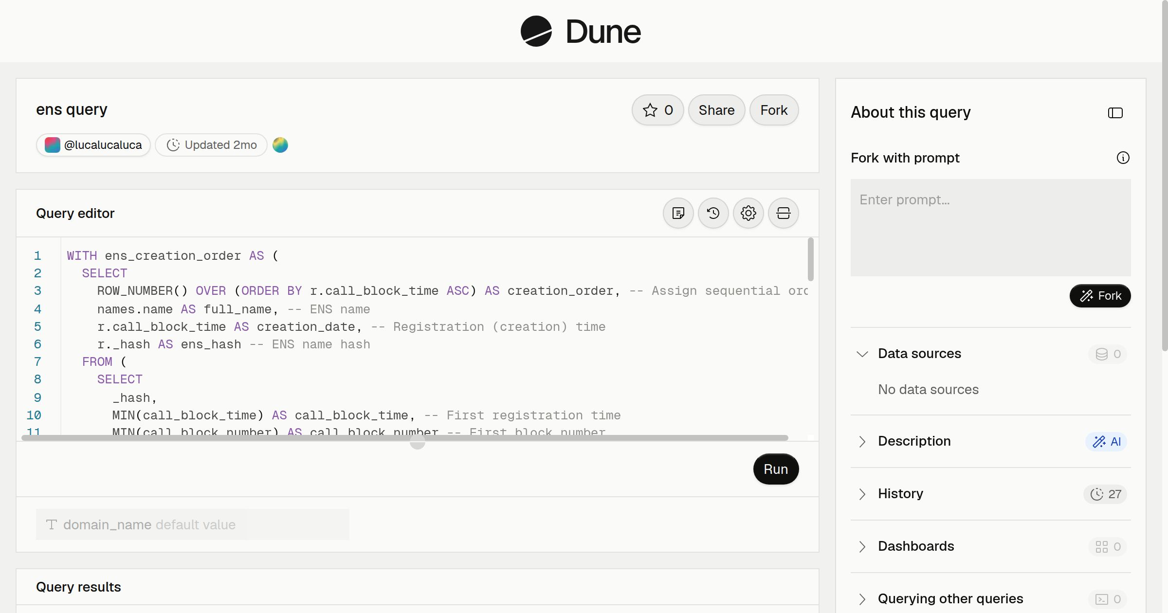 ens query | Dune