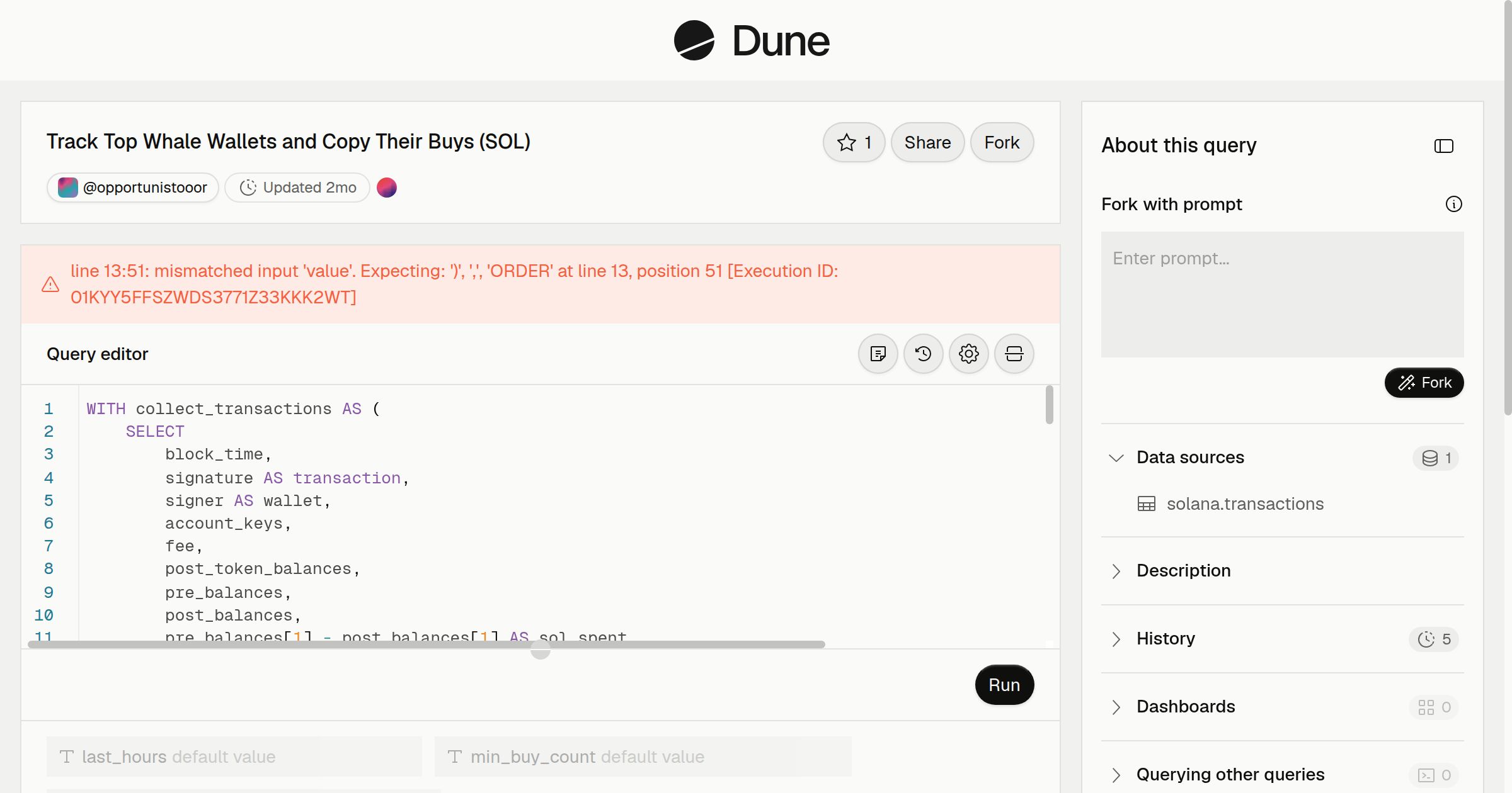 Track Top Whale Wallets and Copy Their Buys (SOL) | Dune