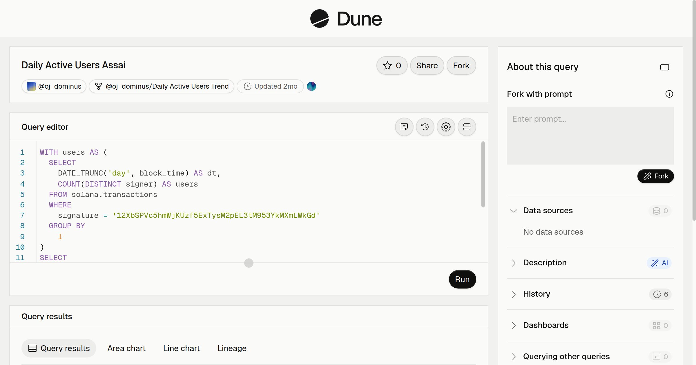 Daily Active Users Assai | Dune
