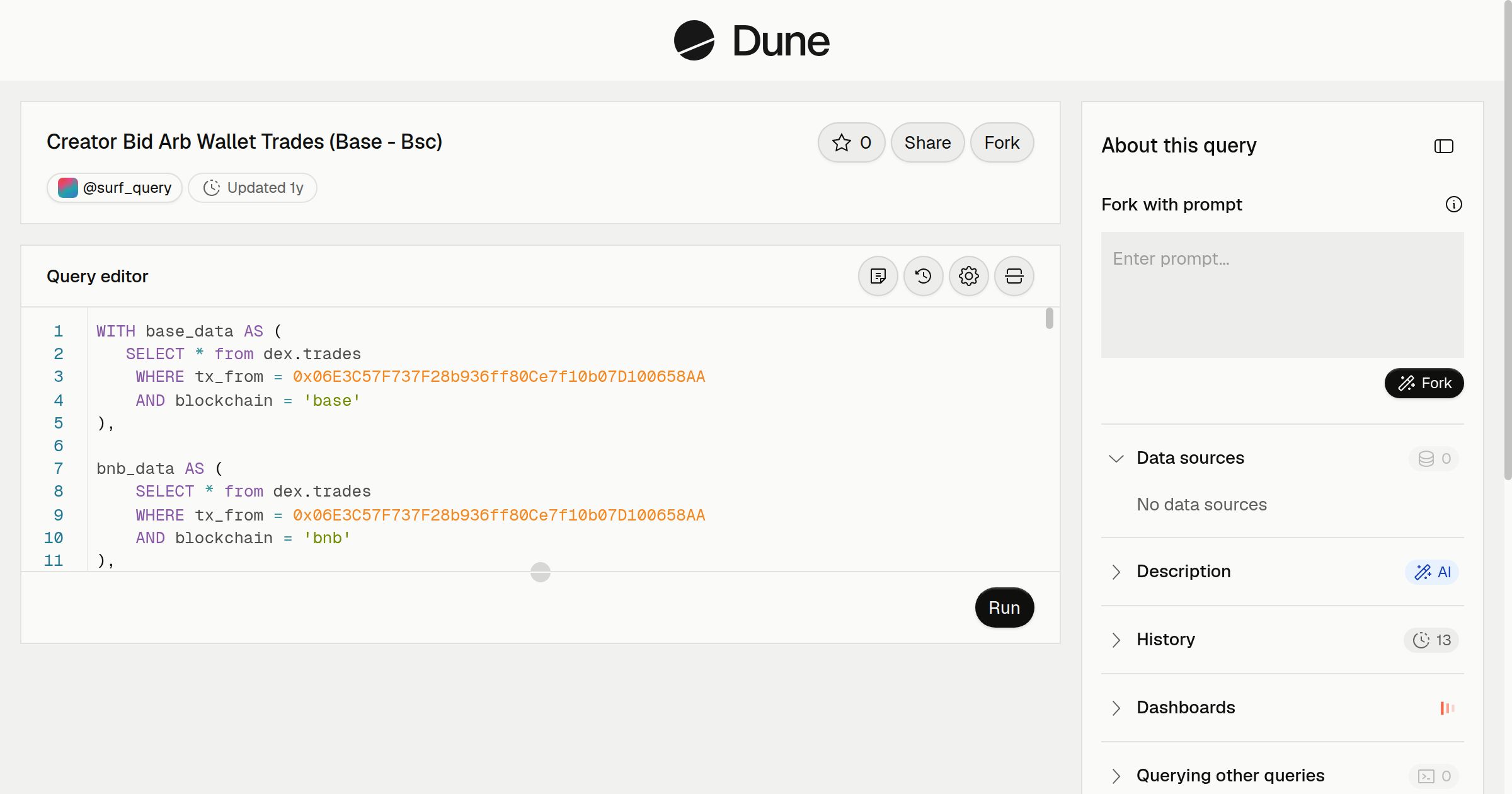 Creator Bid Arb Wallet Trades (Base - Bsc) | Dune
