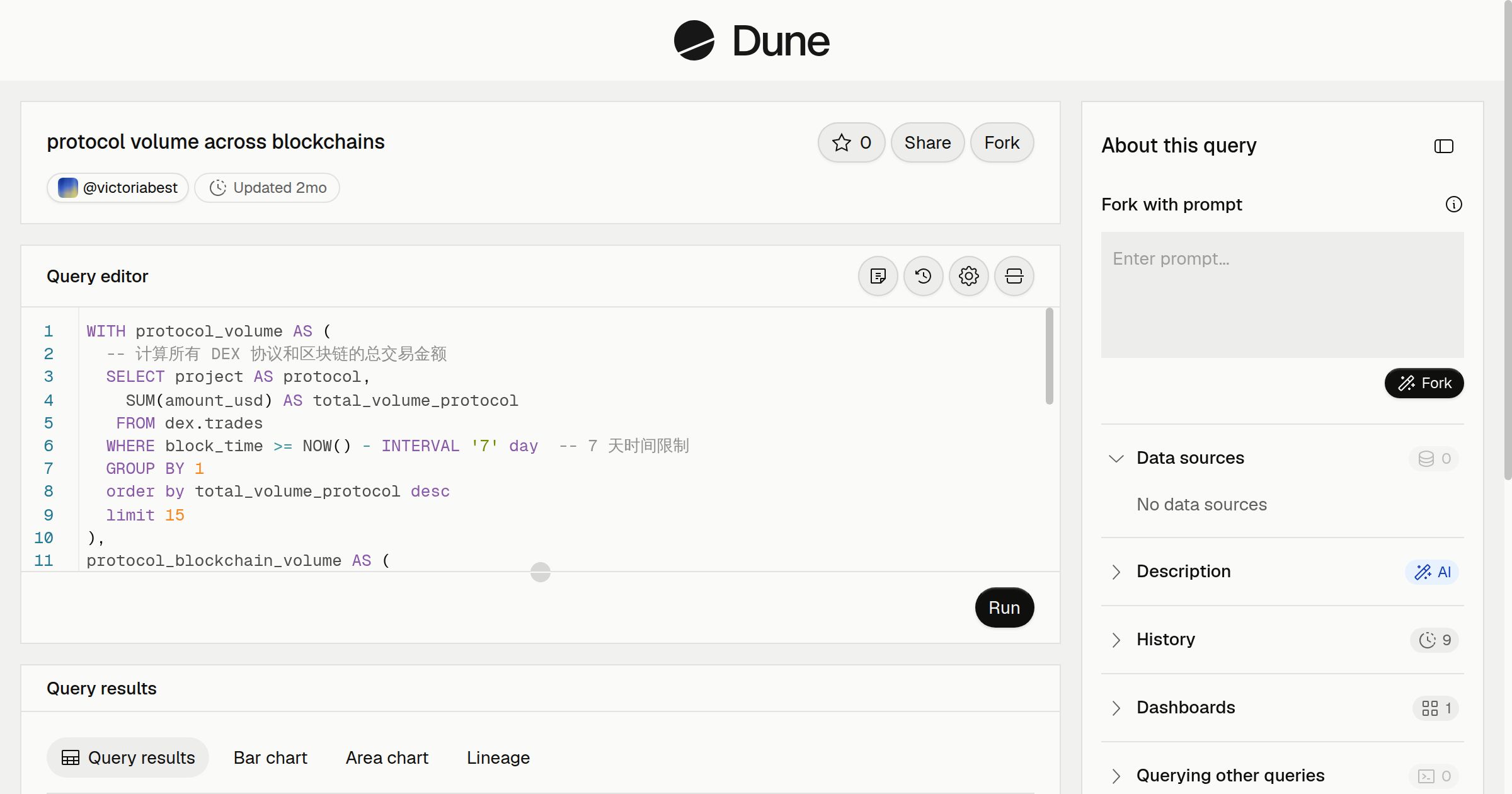 protocol volume across blockchains | Dune