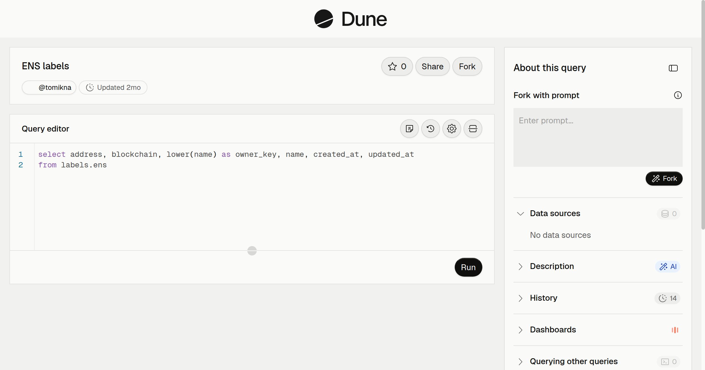 ENS labels | Dune