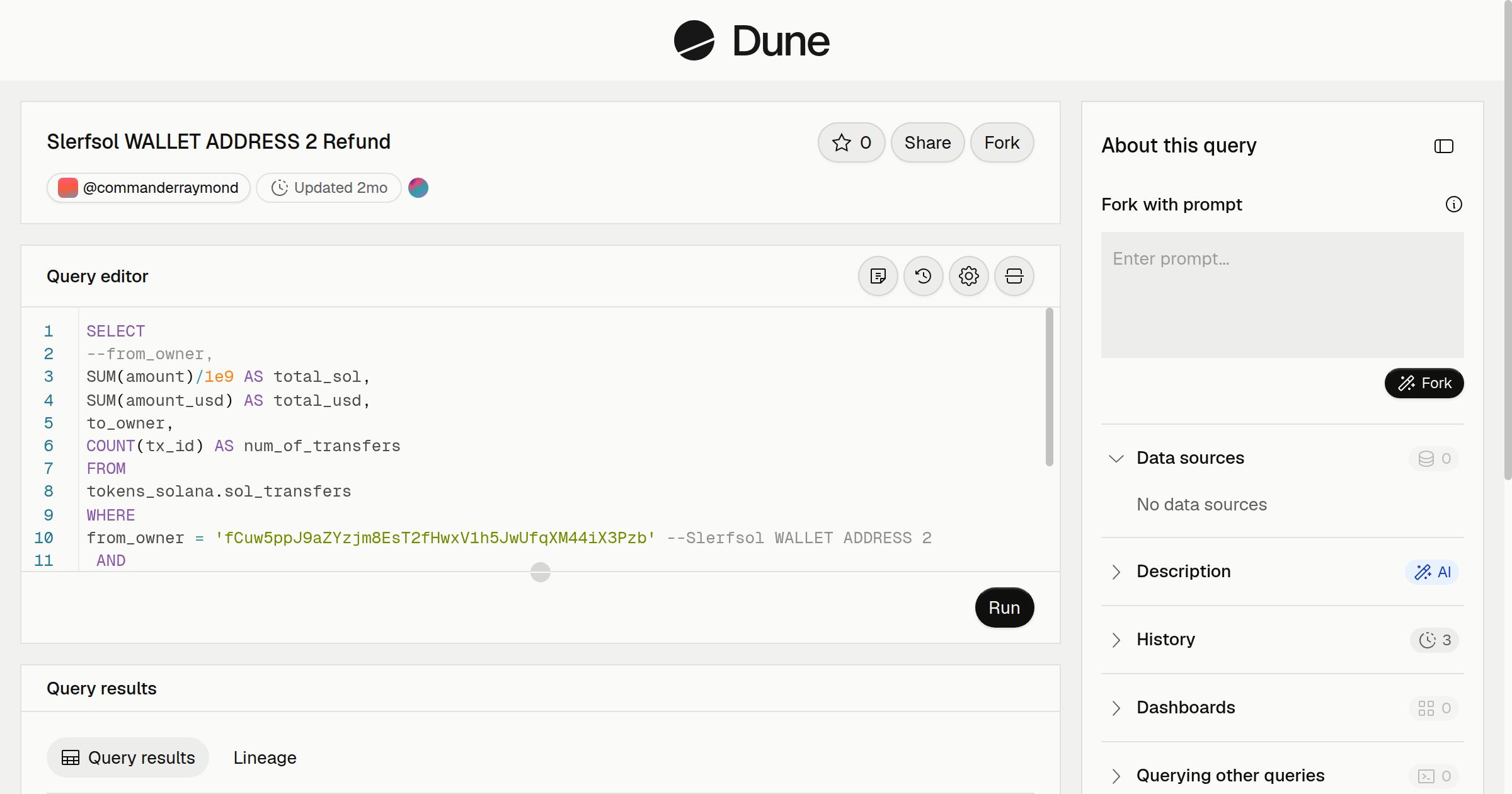 Slerfsol WALLET ADDRESS 2 Refund | Dune