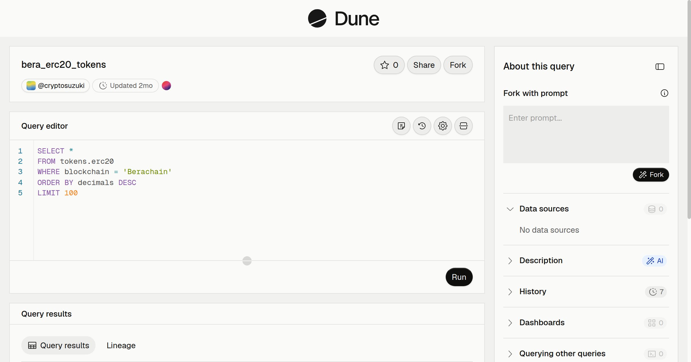 bera_erc20_tokens | Dune