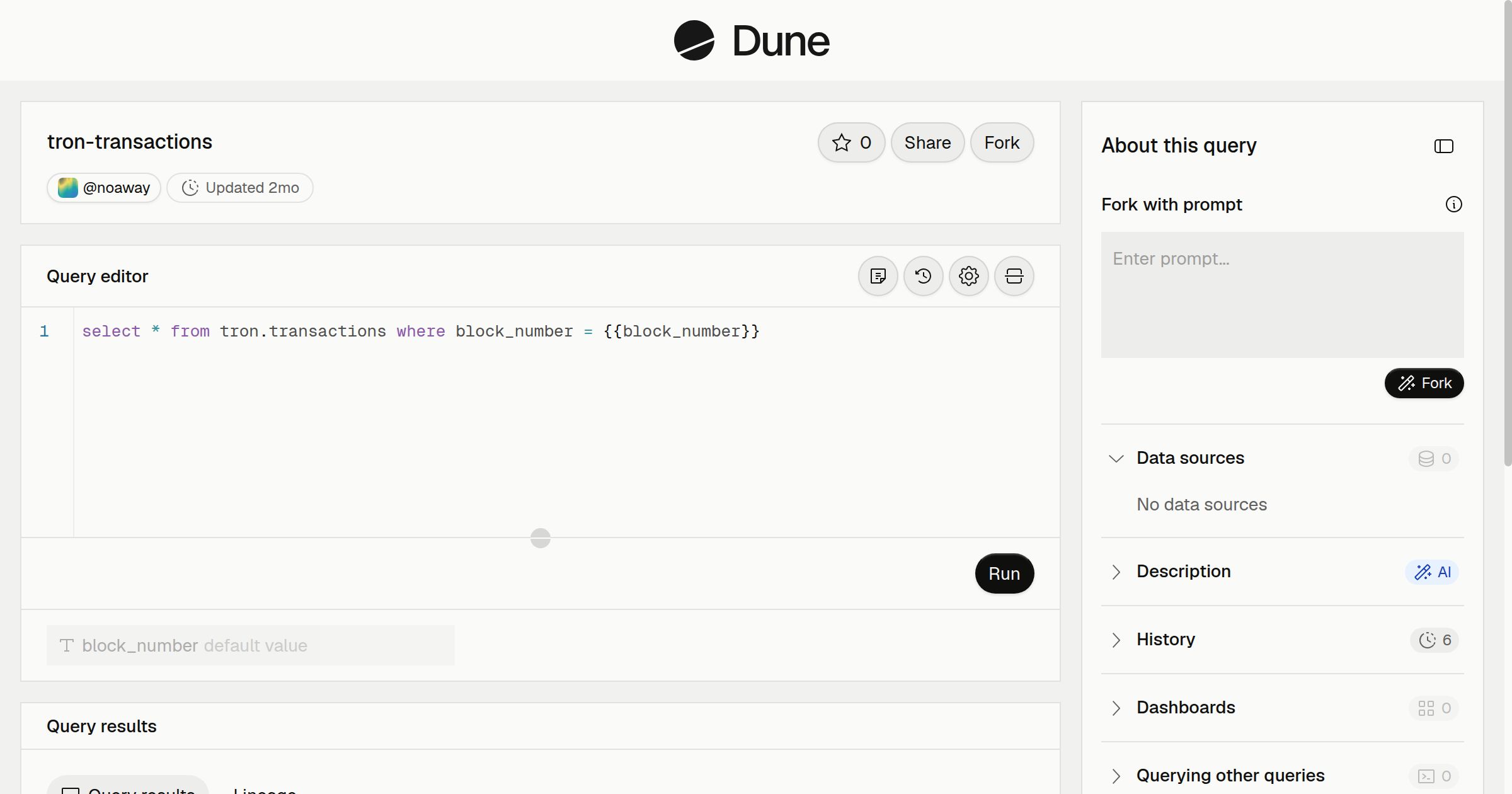 tron-transactions | Dune