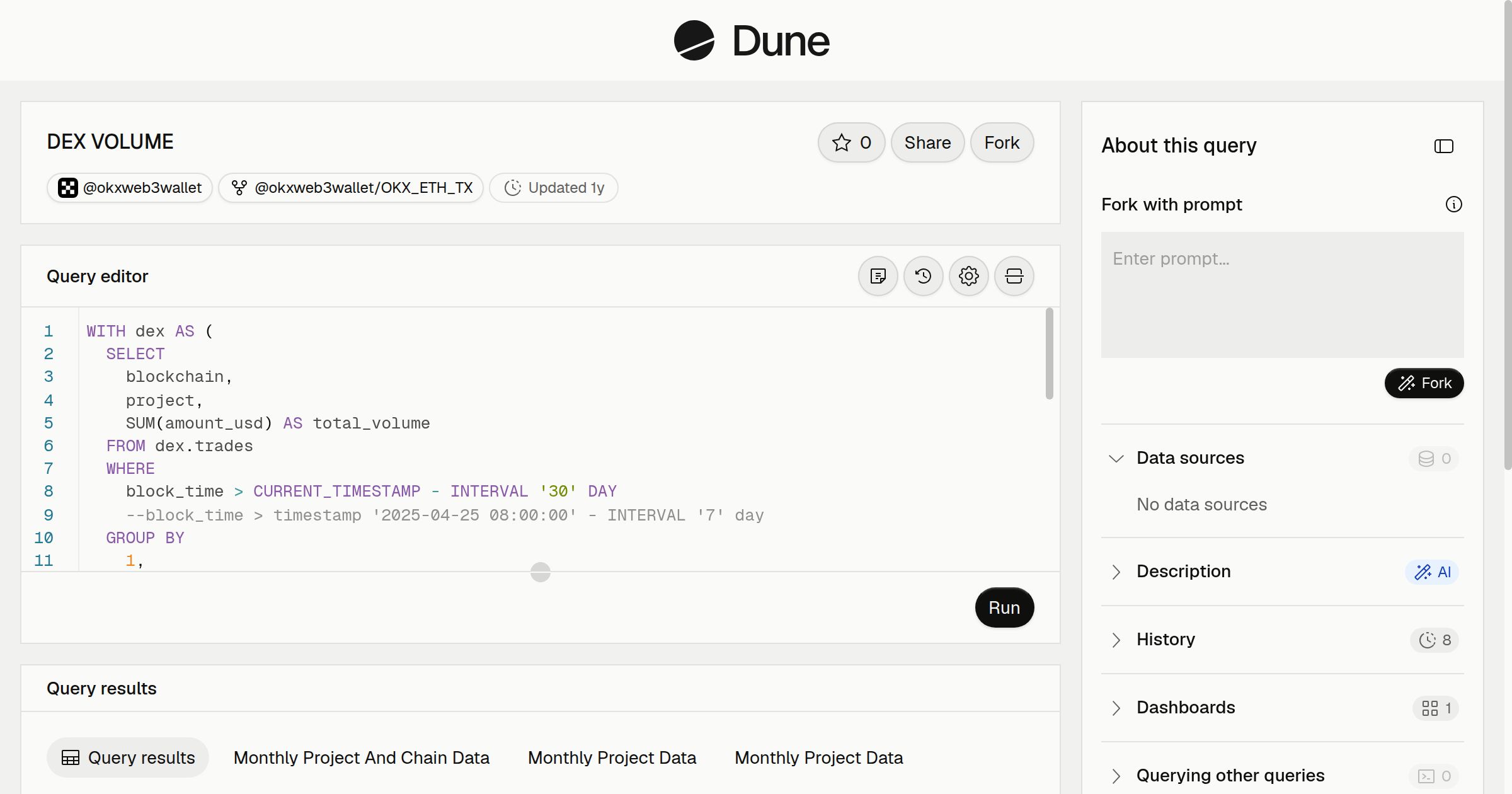 DEX VOLUME | Dune