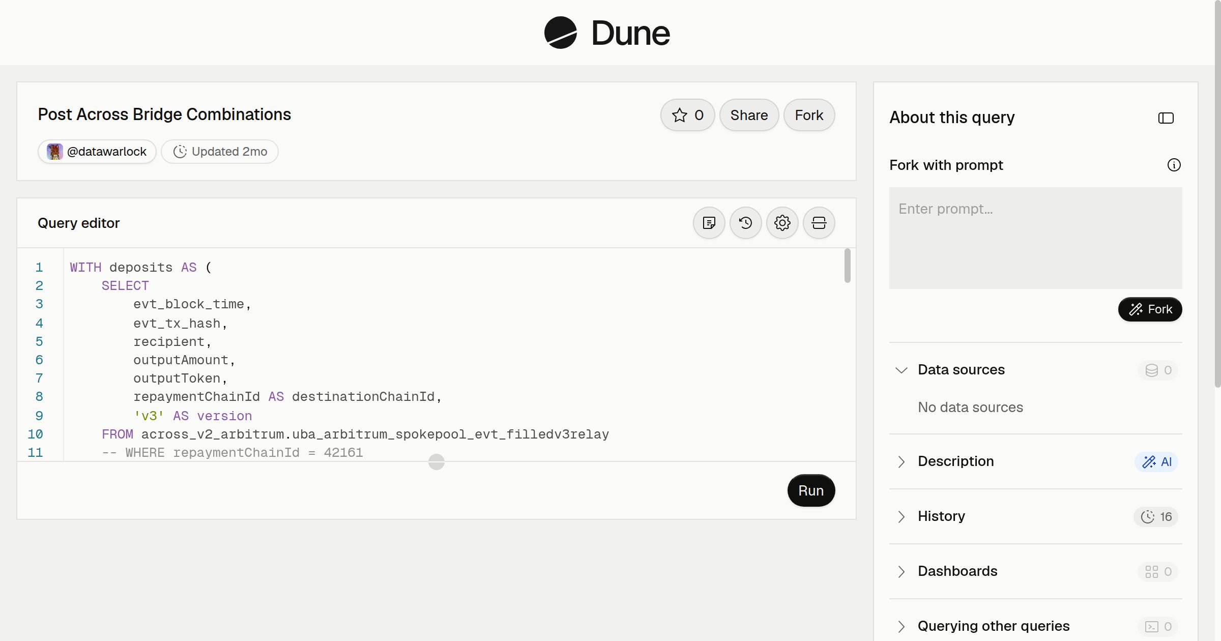 Post Across Bridge Combinations | Dune