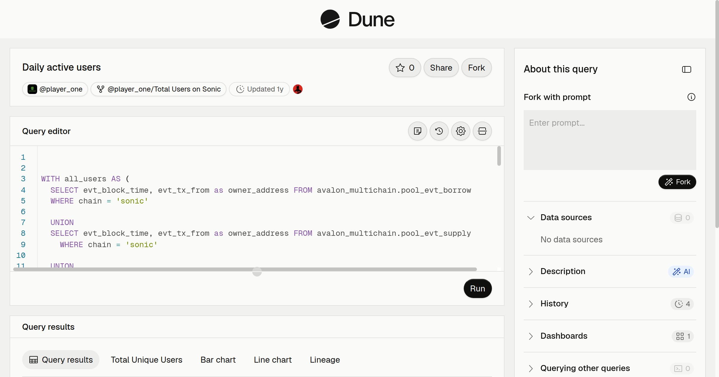 Daily active users | Dune