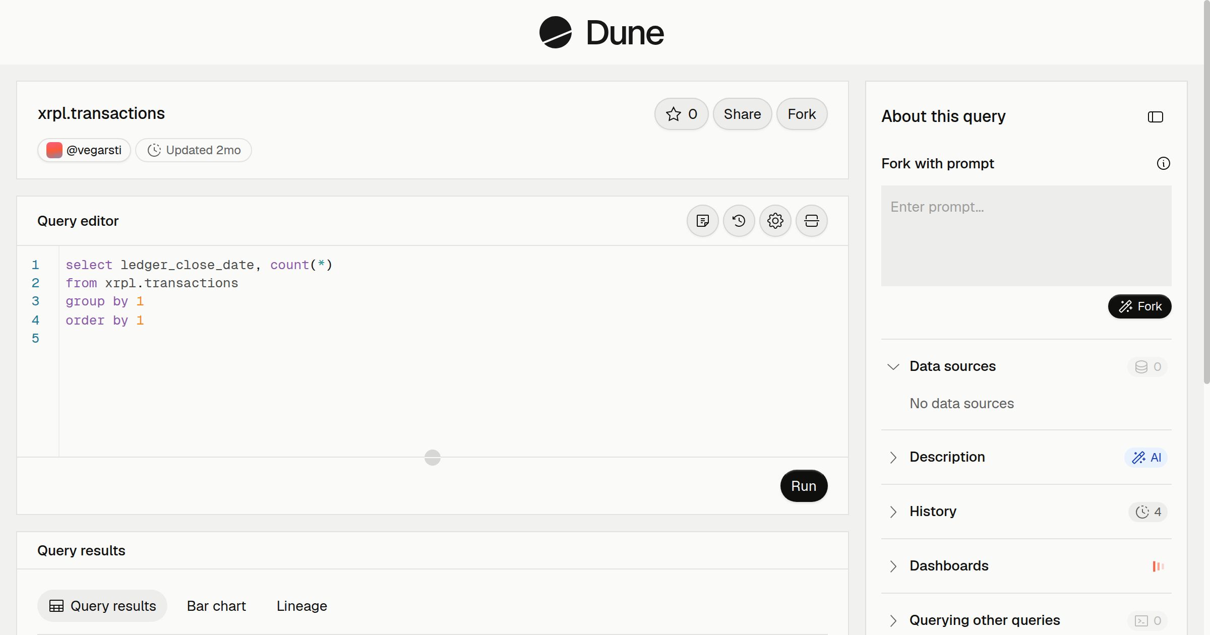 xrpl.transactions | Dune
