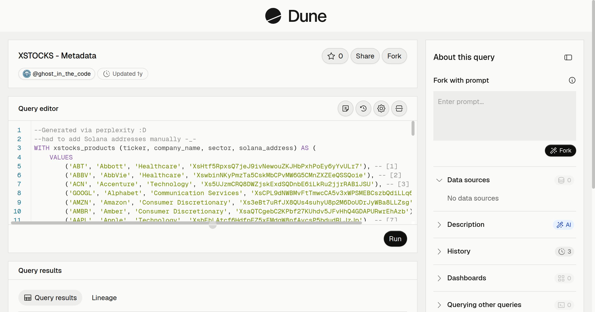 XSTOCKS - Metadata | Dune
