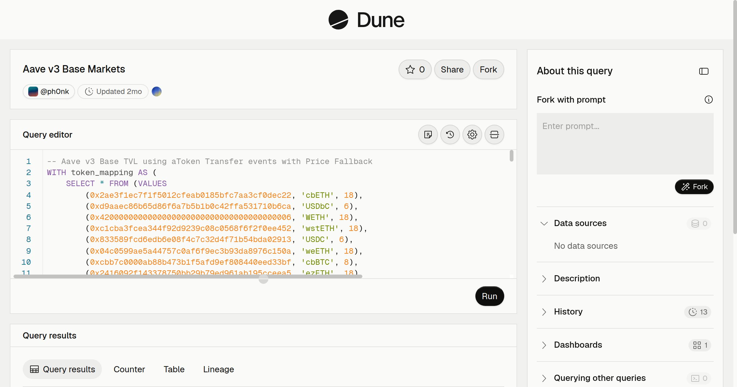 Aave v3 Base Markets | Dune