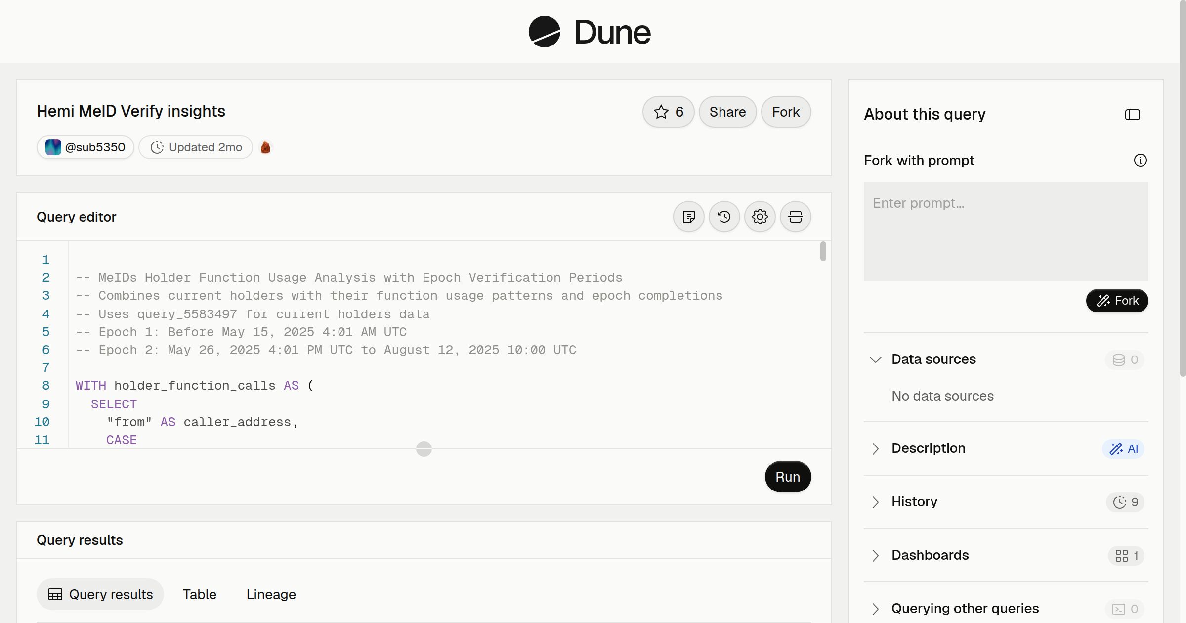 Hemi MeID Verify insights | Dune