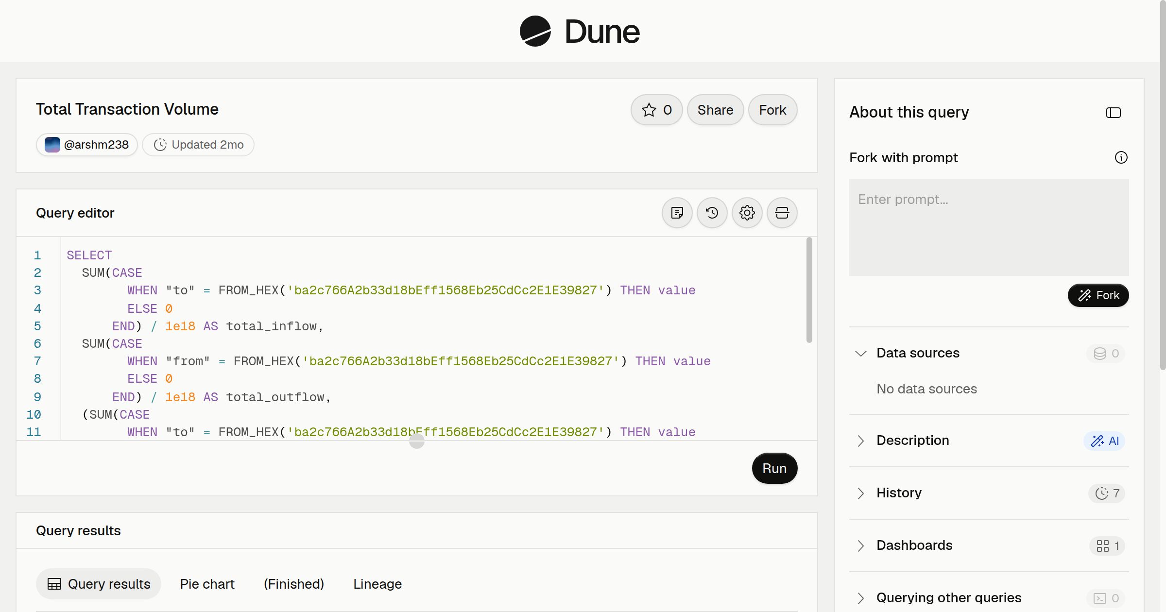 Total Transaction Volume | Dune