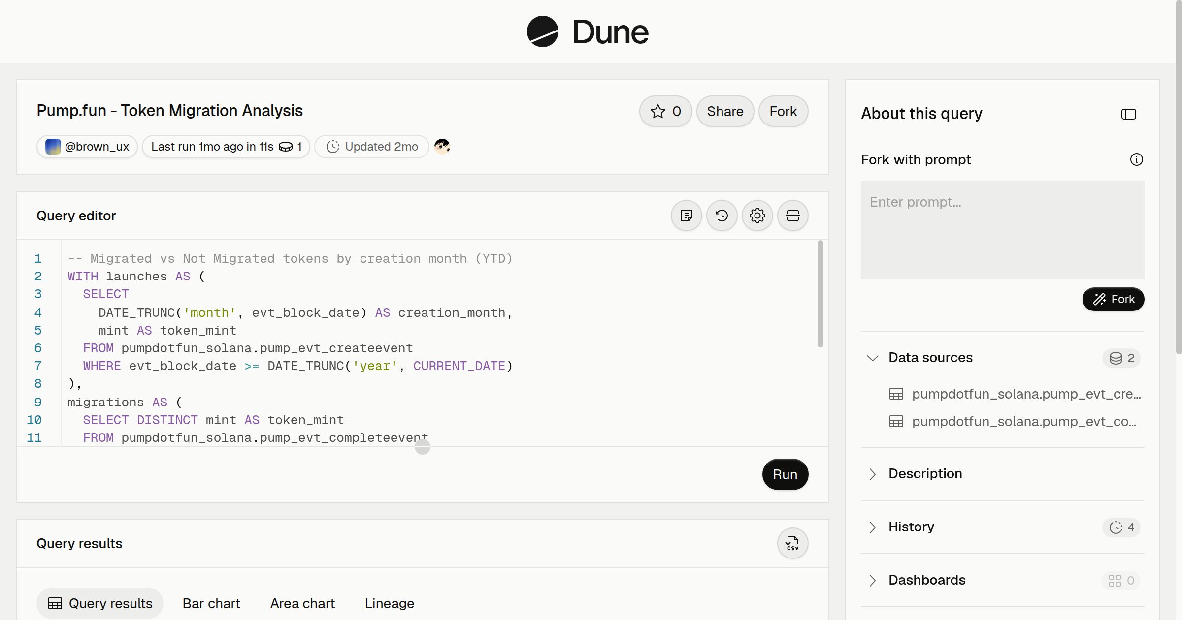Pump.fun - Token Migration Analysis | Dune