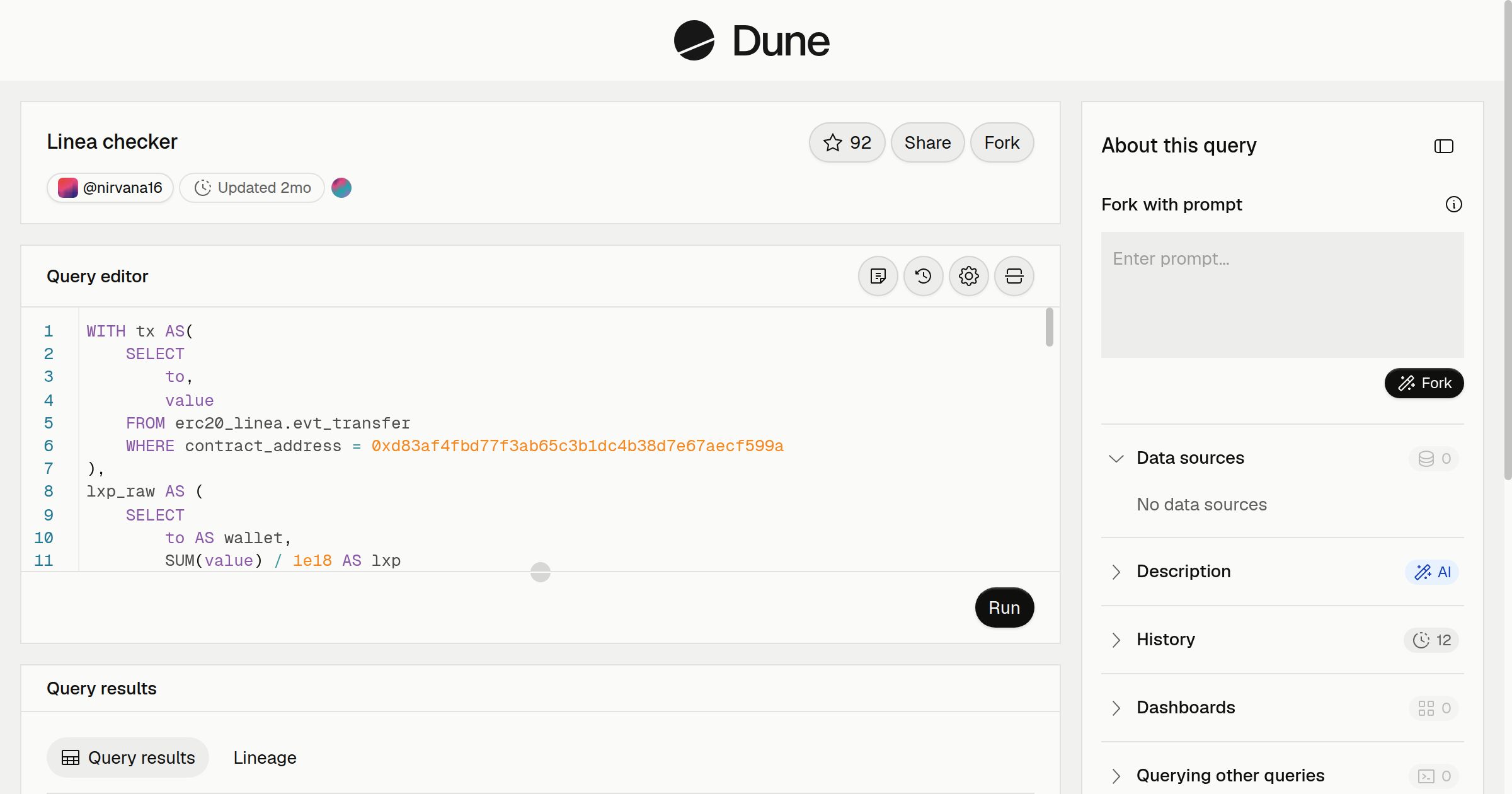 Linea checker | Dune