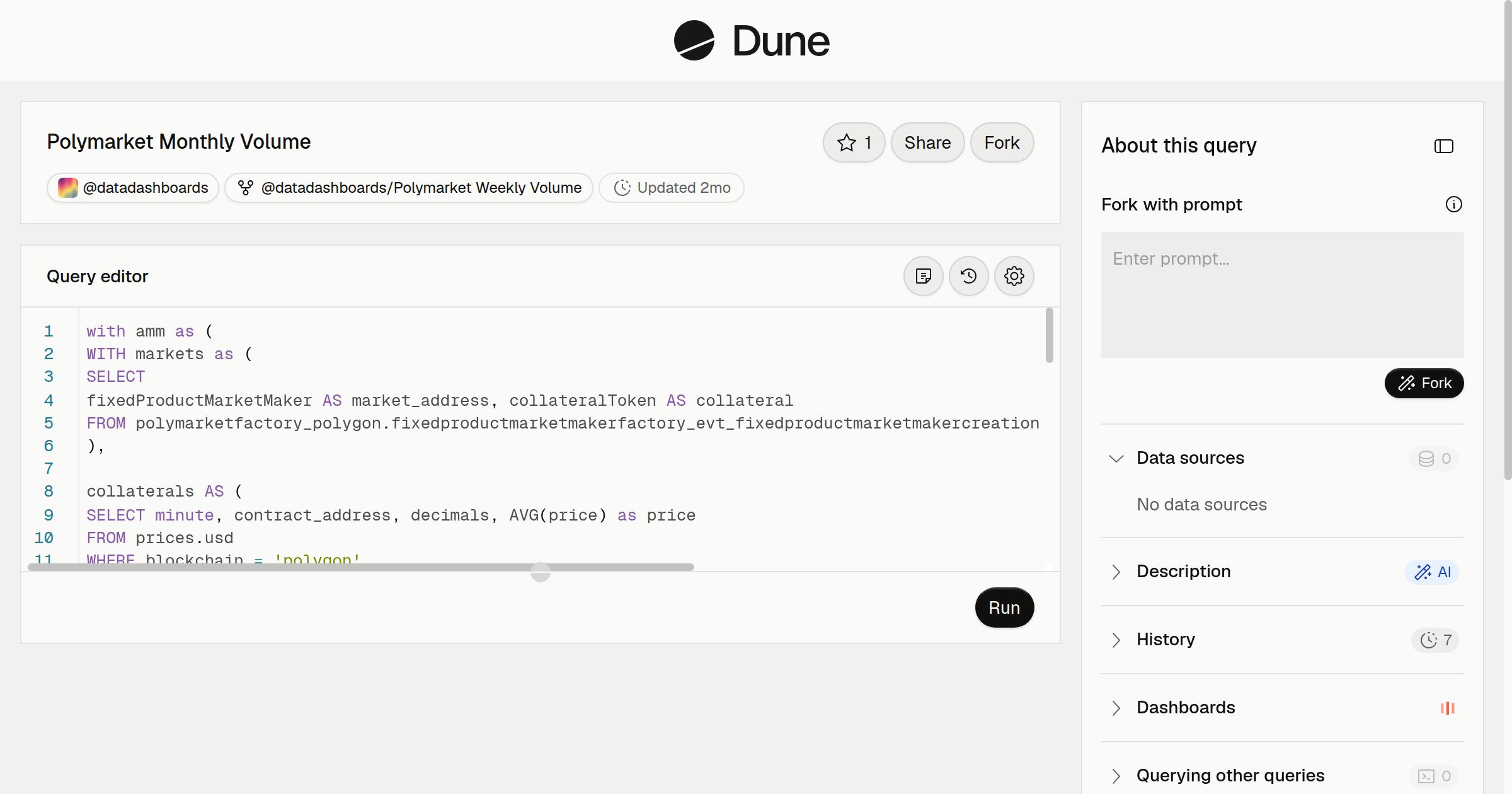 Polymarket Monthly Volume | Dune