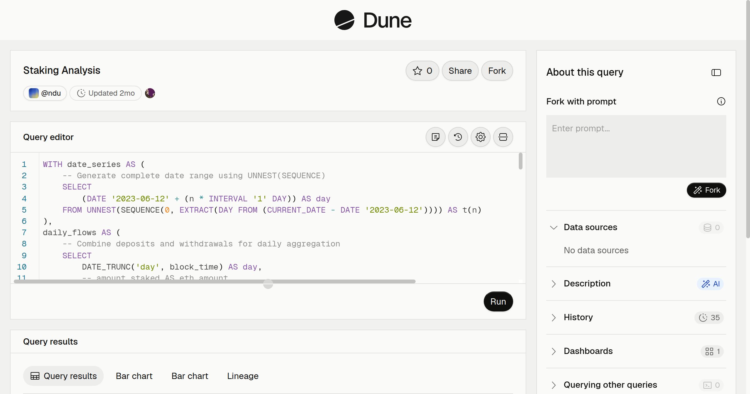 Staking Analysis | Dune