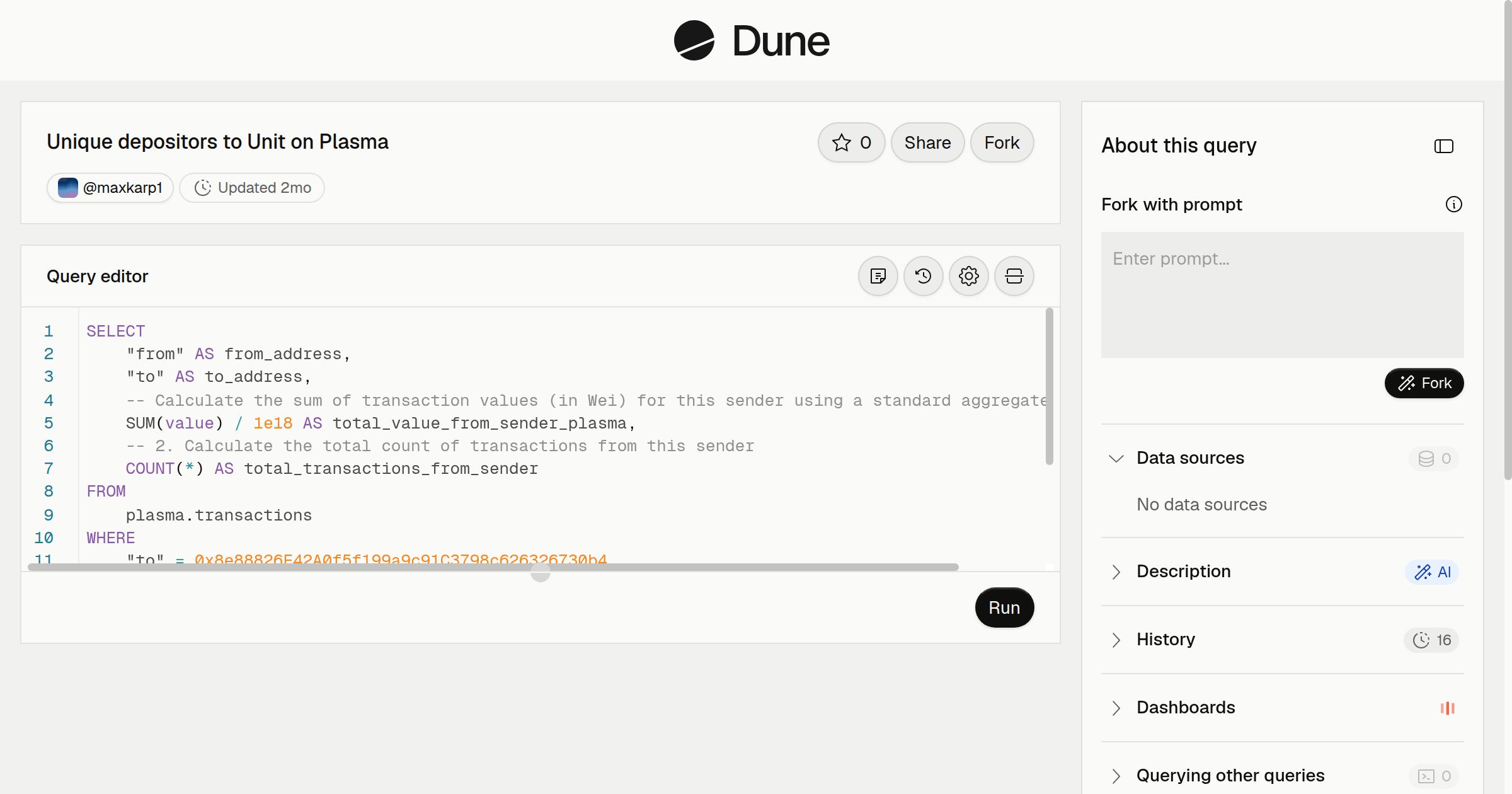 Unique depositors to Unit on Plasma | Dune