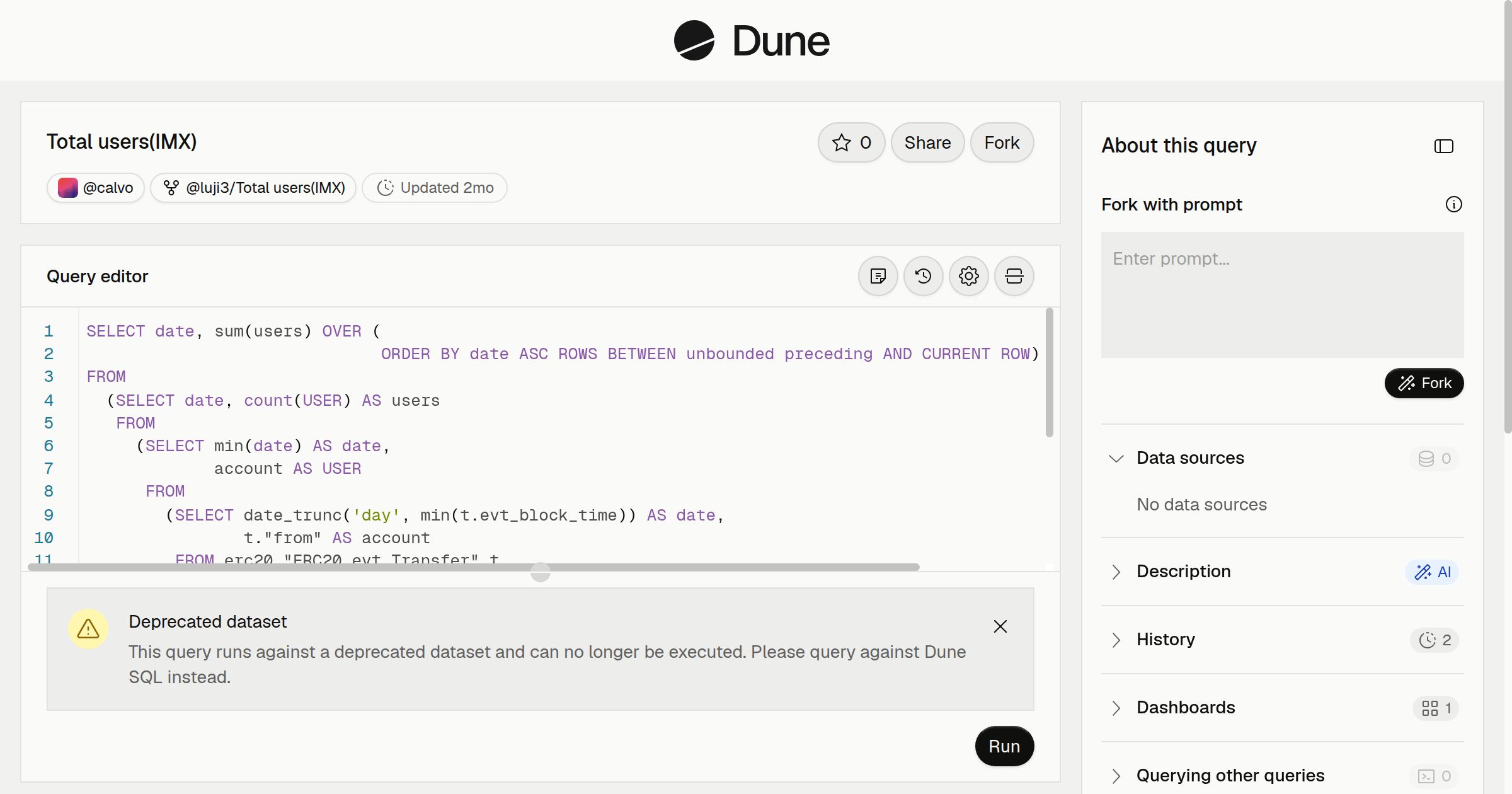 Total users(IMX) | Dune