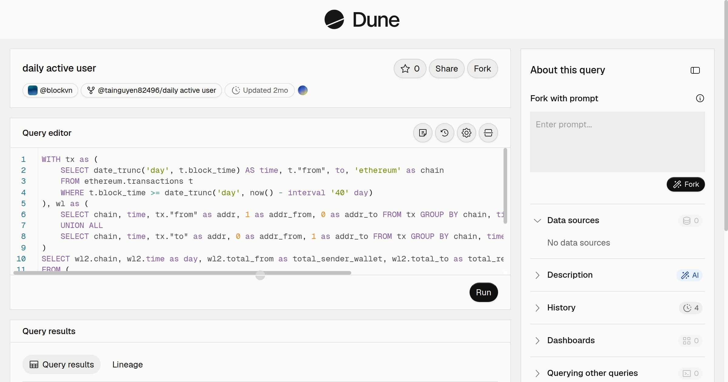 daily active user | Dune