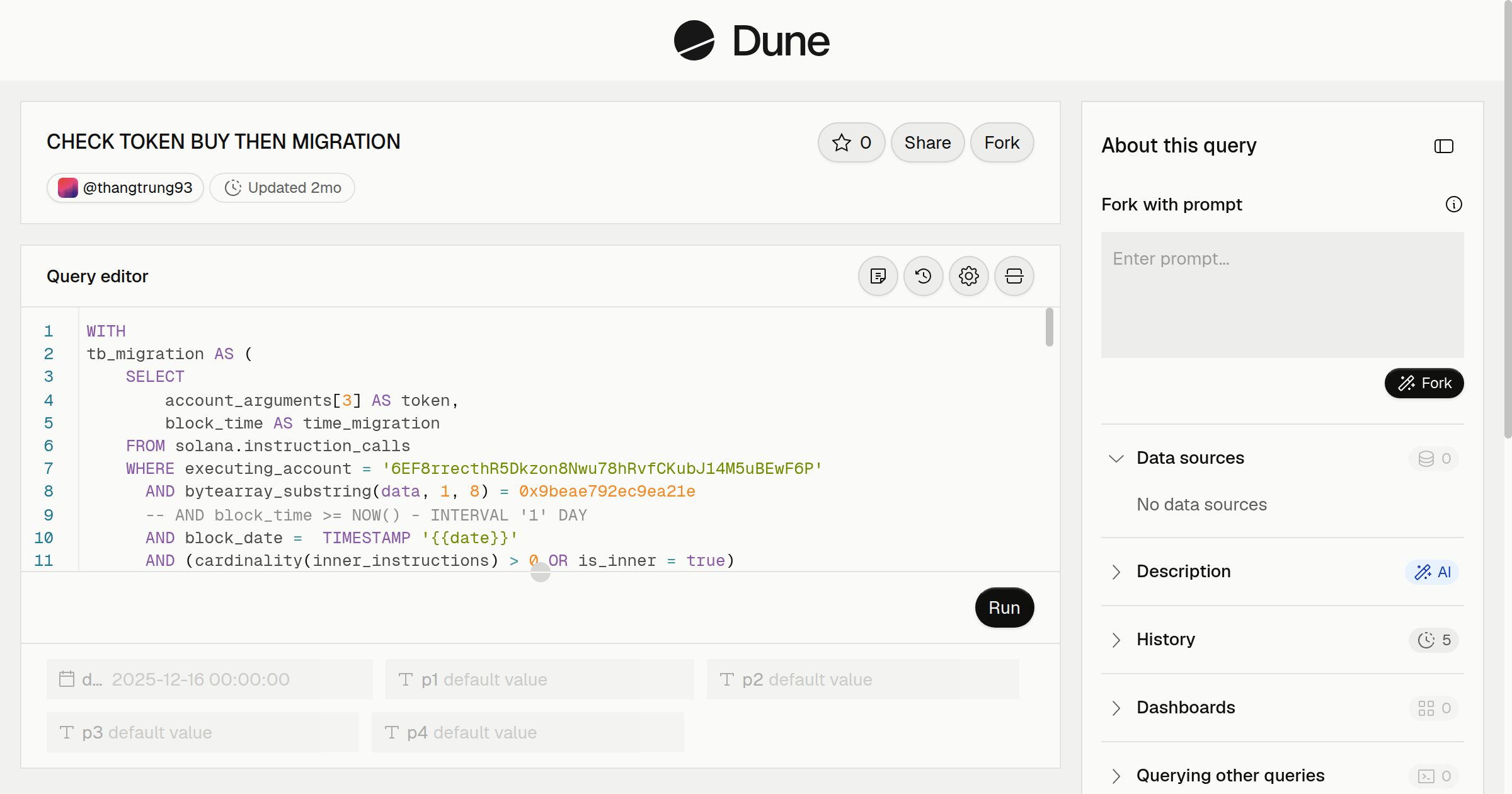 CHECK TOKEN BUY THEN MIGRATION | Dune