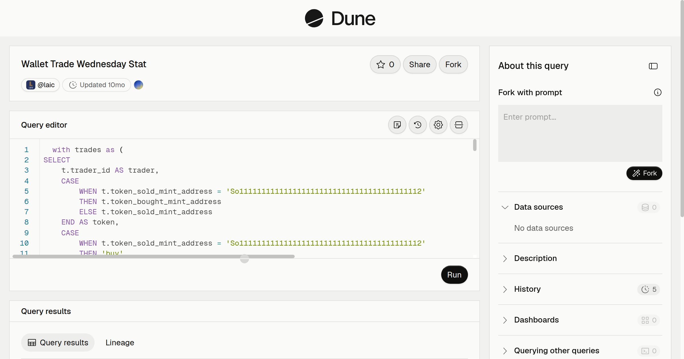 Wallet Trade Wednesday Stat | Dune